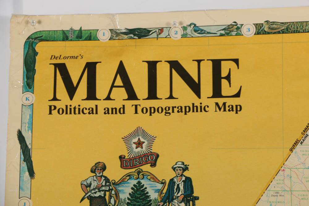 Offset Lithograph Map of the State of Maine