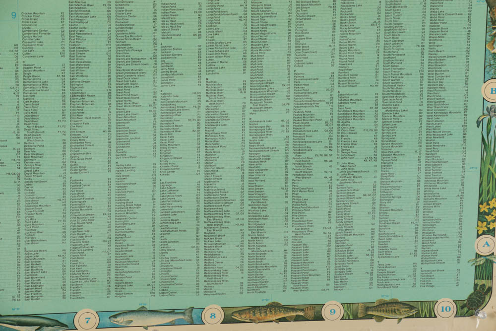 Offset Lithograph Map of the State of Maine