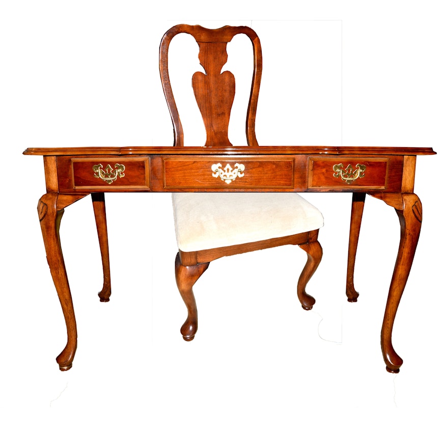 Vintage Cherry Writing Desk and Chair by Roanoke