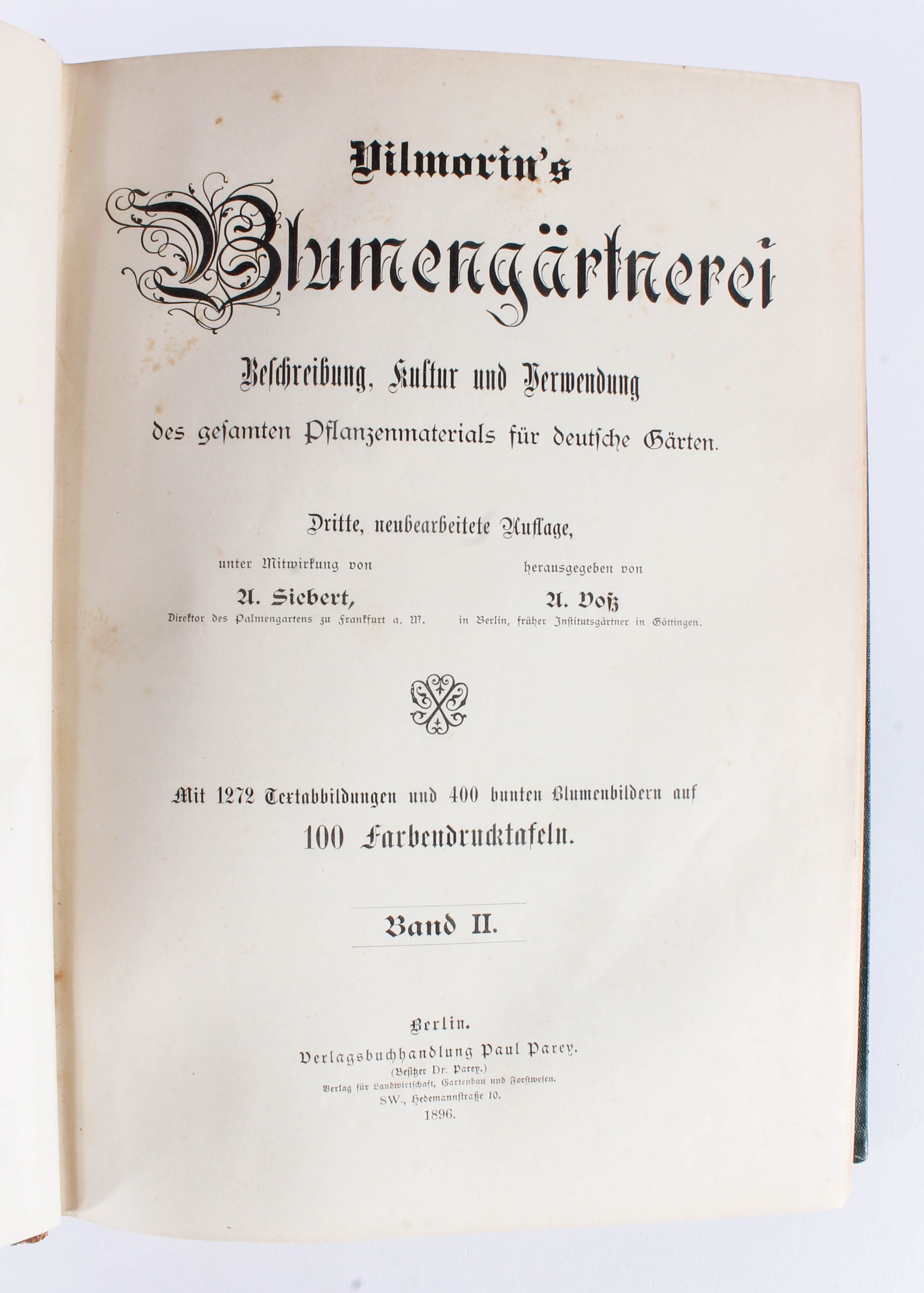 Antique Two-Volume Set of German "Blumengärtnerei" Plant Books