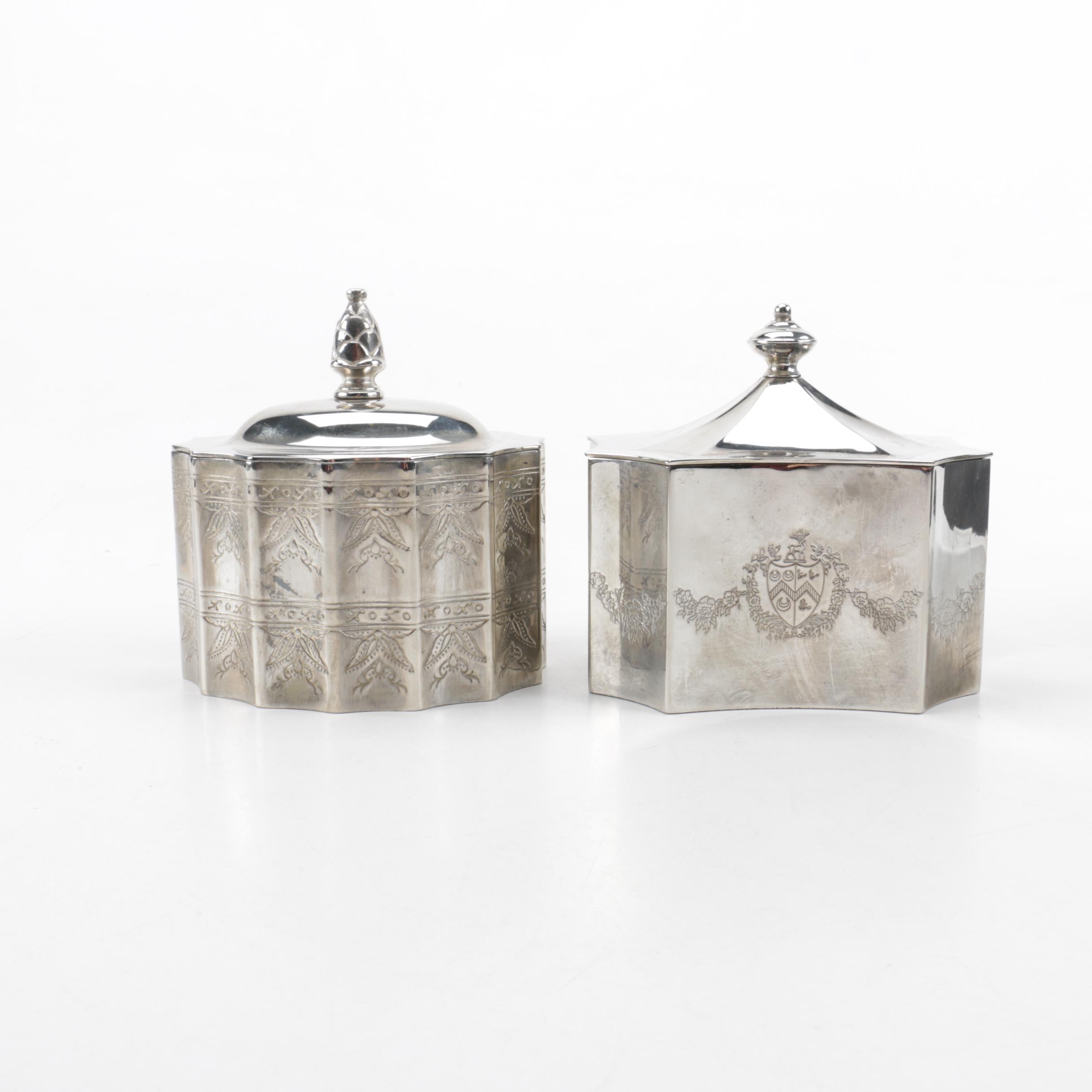 Silver Plate Boxes Including Godinger "Museum Re-Creations"