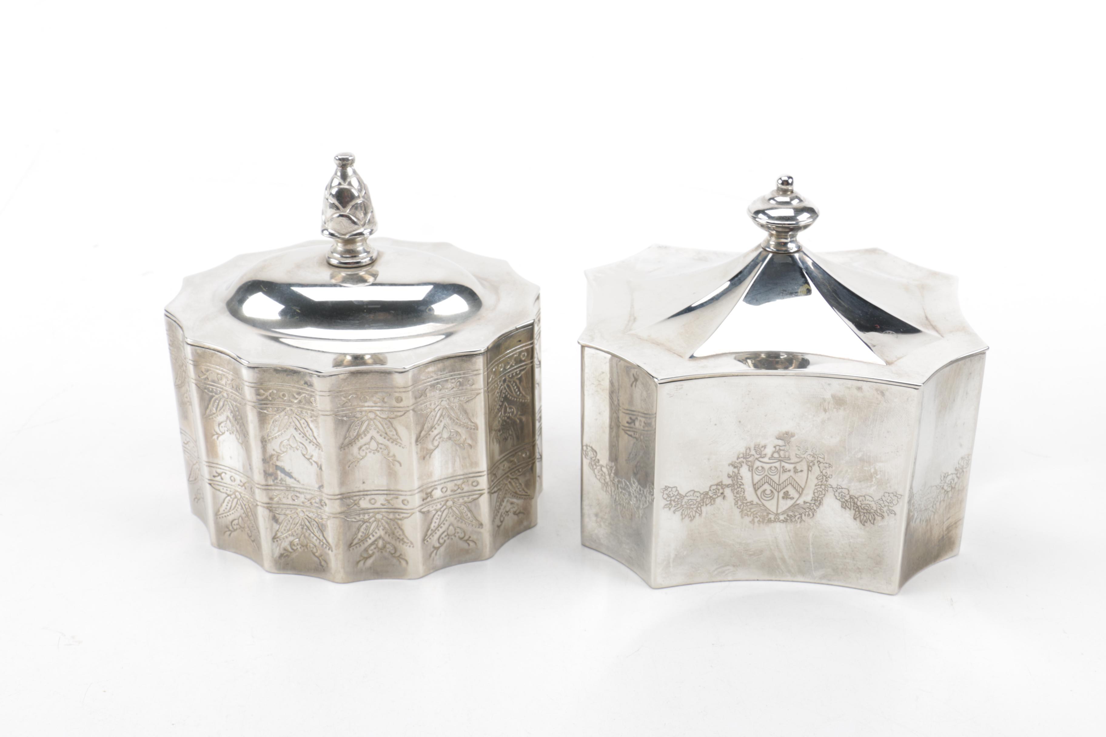 Silver Plate Boxes Including Godinger "Museum Re-Creations"