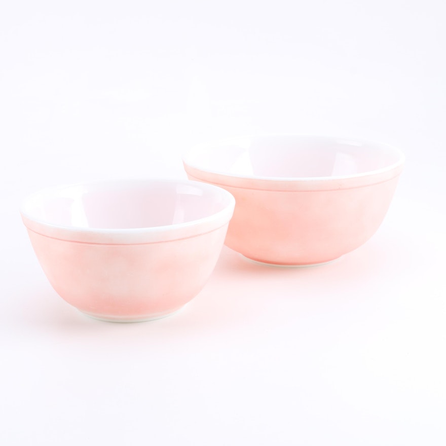 Pink Pyrex Mixing Bowls