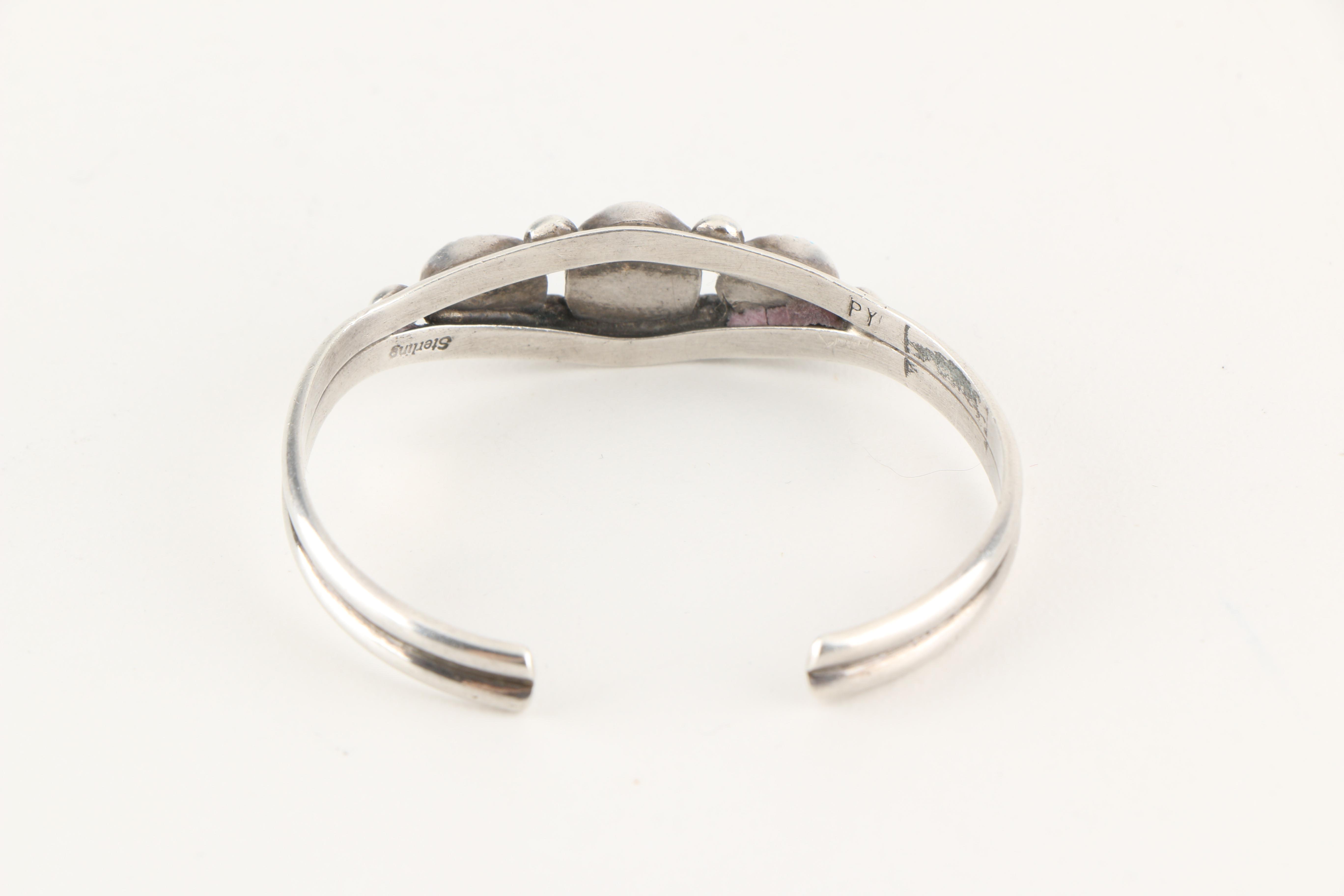 Quanita Kalistewa Zuni Sterling Silver and Turquoise Bracelet