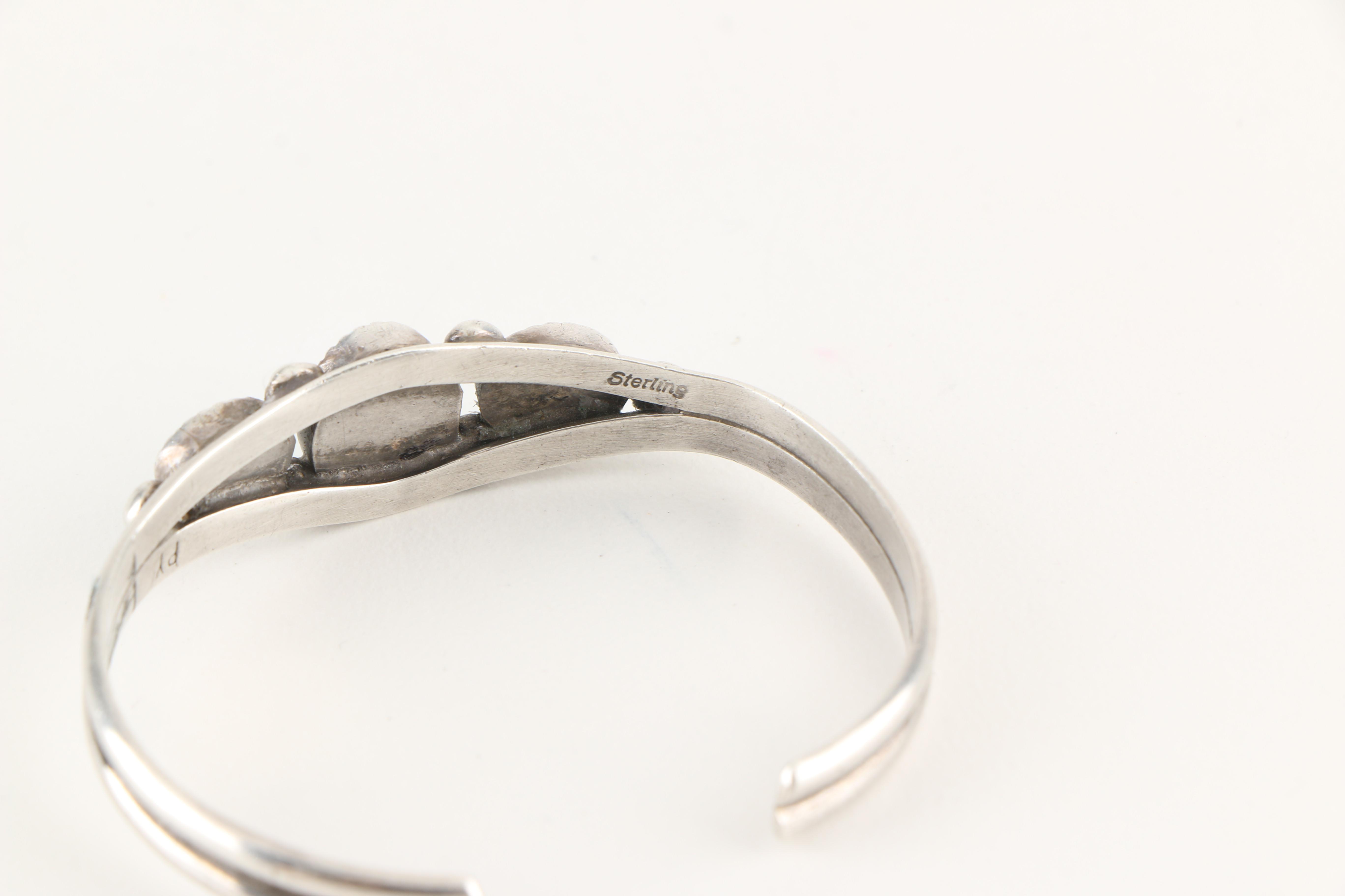 Quanita Kalistewa Zuni Sterling Silver and Turquoise Bracelet