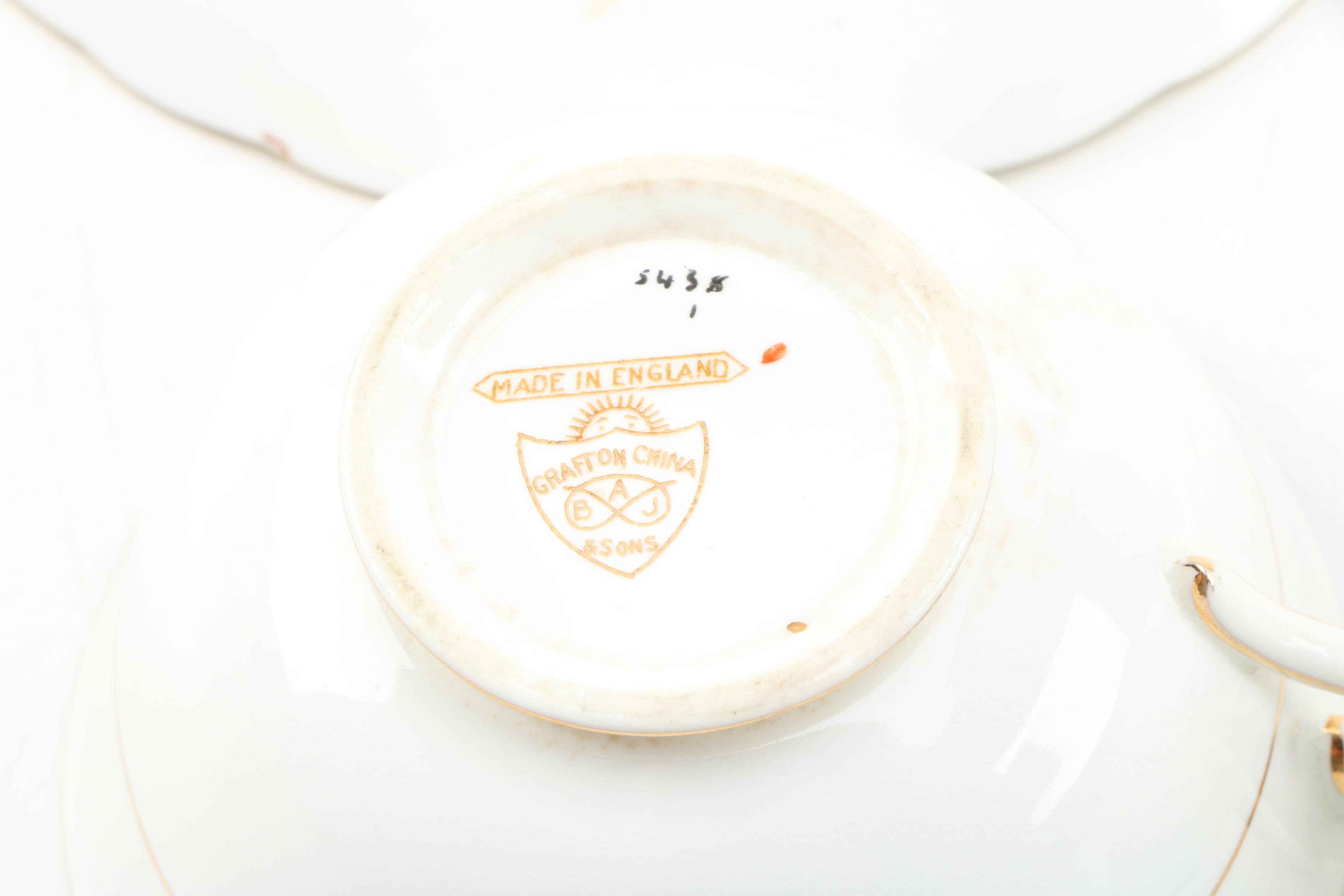 English Porcelain Teacups and Saucers