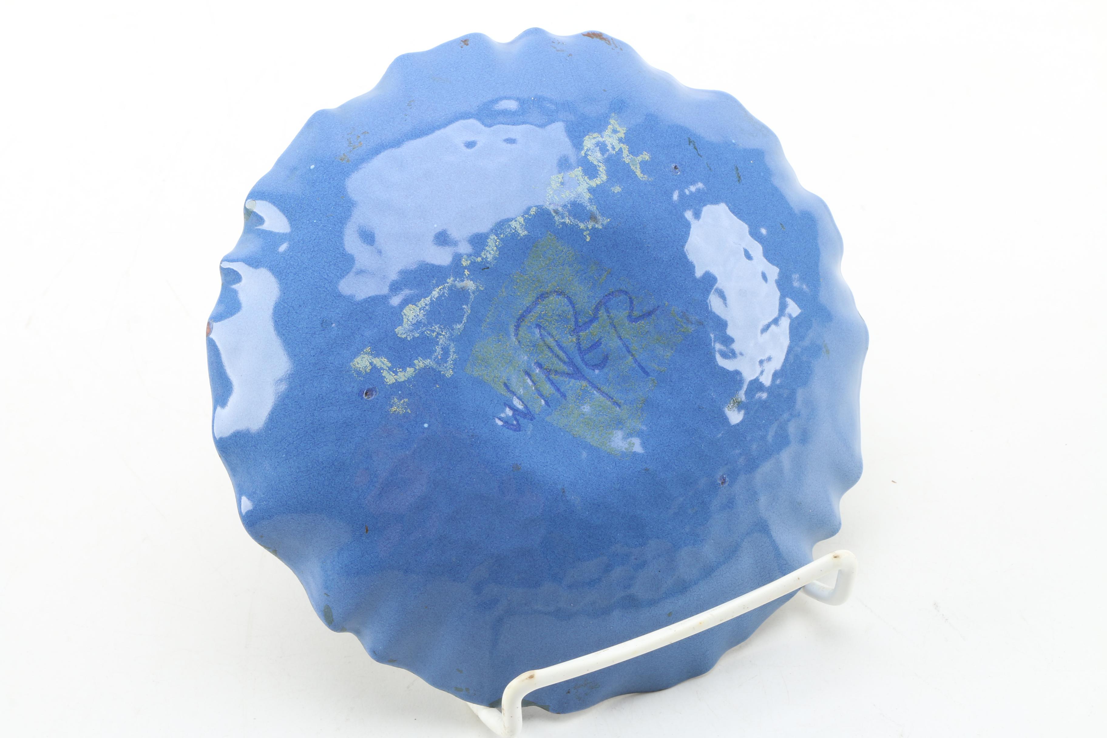 Pair of Metal Enameled Seasonal Decor Plates