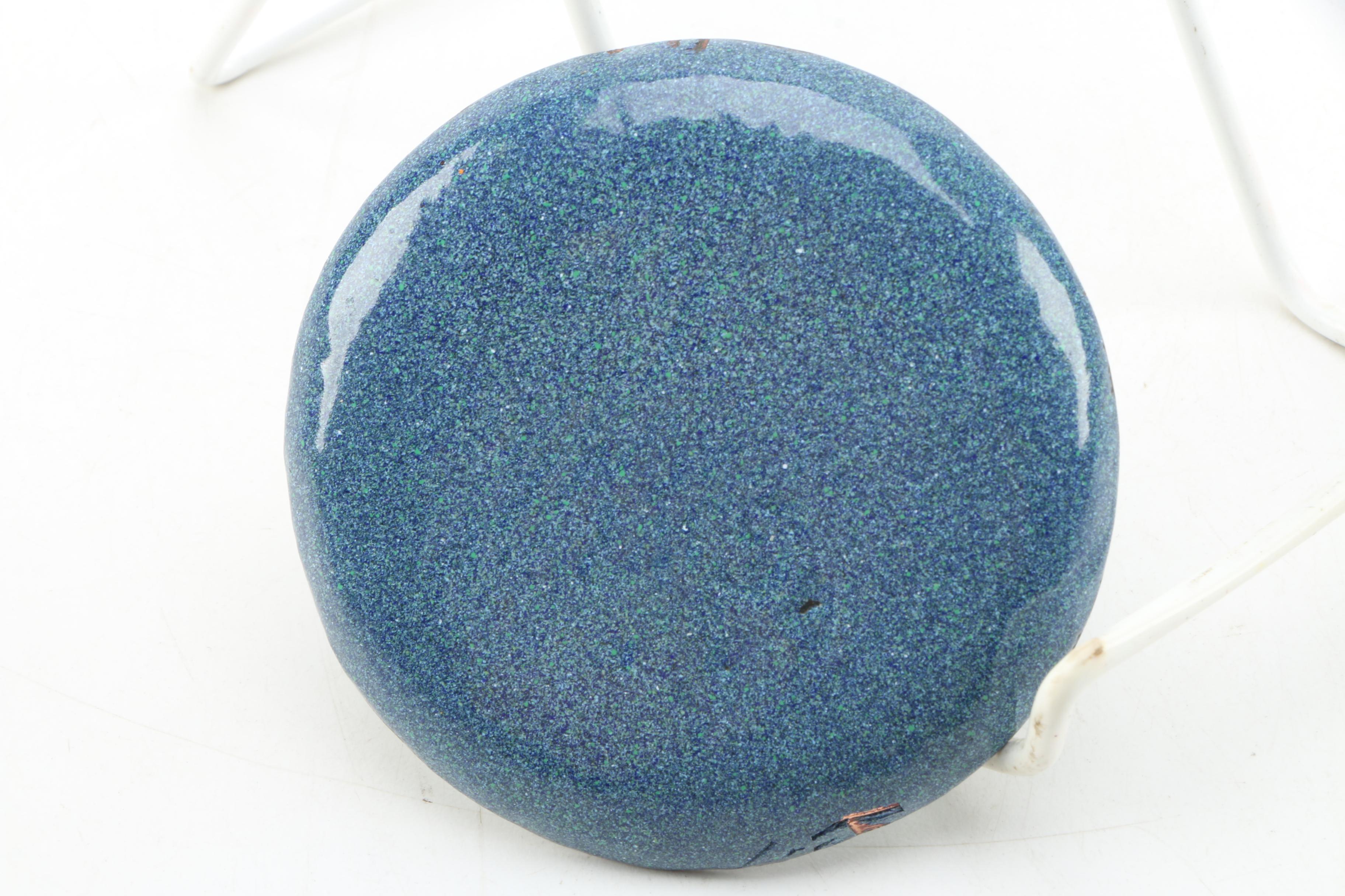 Pair of Metal Enameled Seasonal Decor Plates