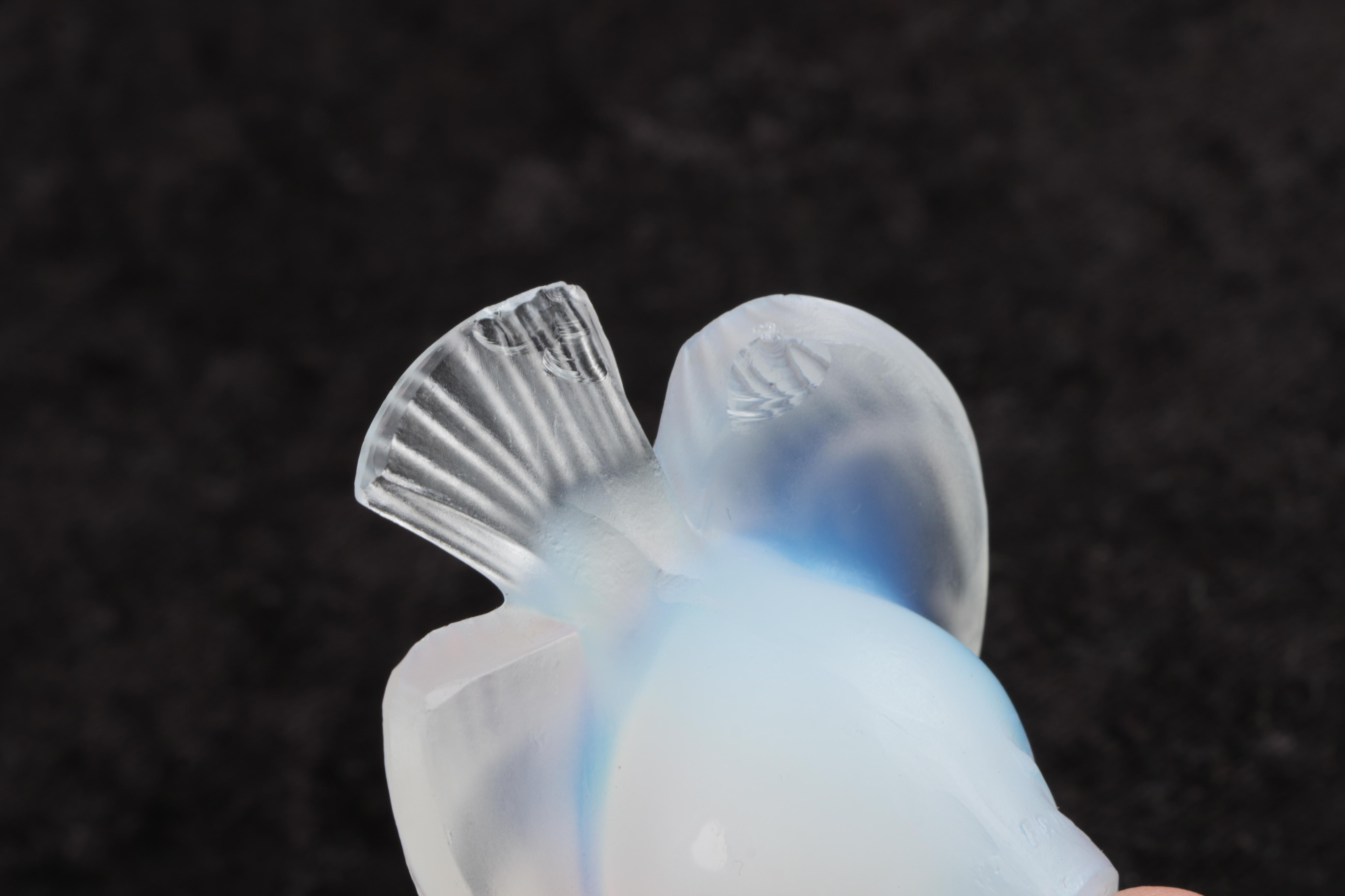 French Sabino Opalescent Glass Bird Figurine