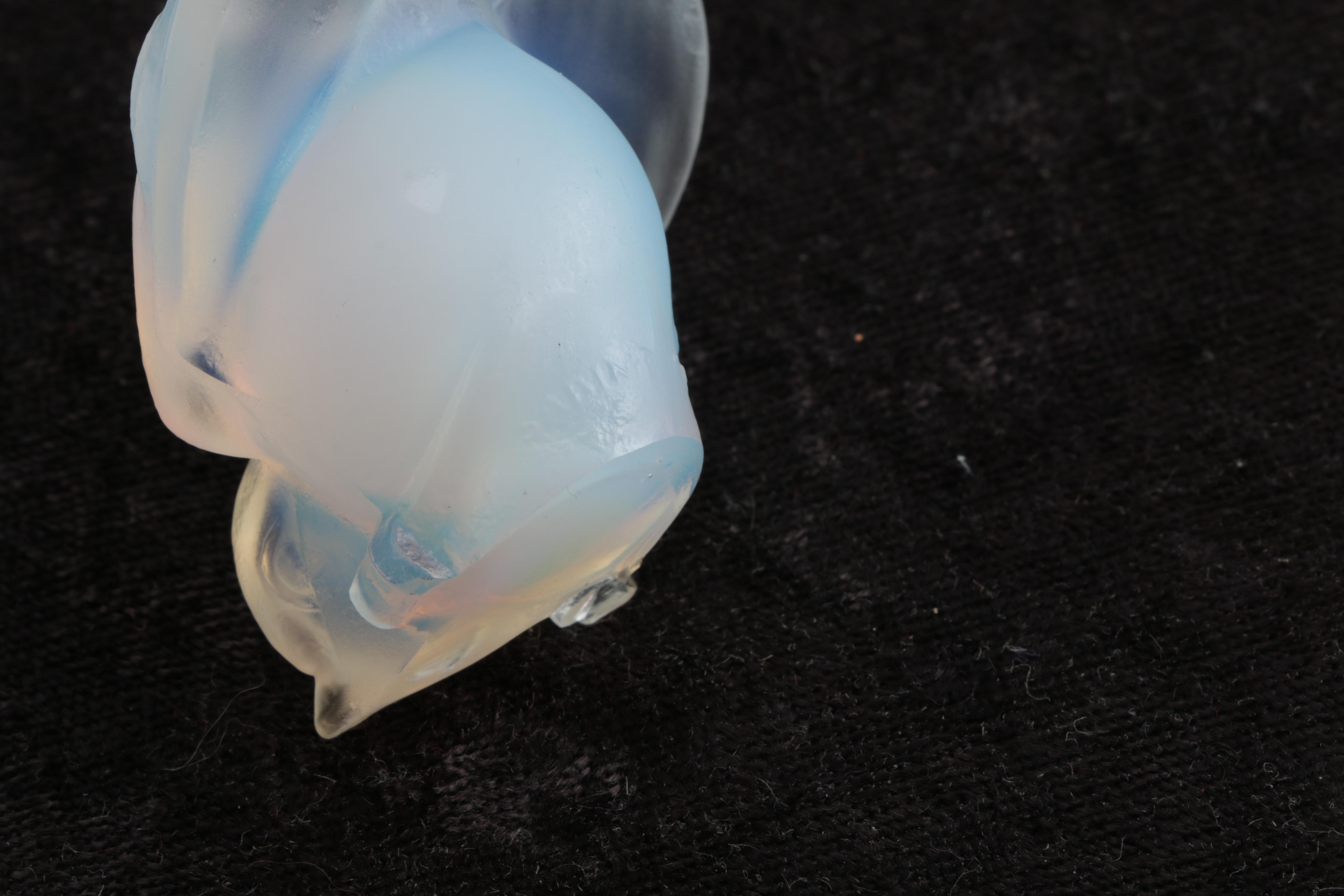 French Sabino Opalescent Glass Bird Figurine