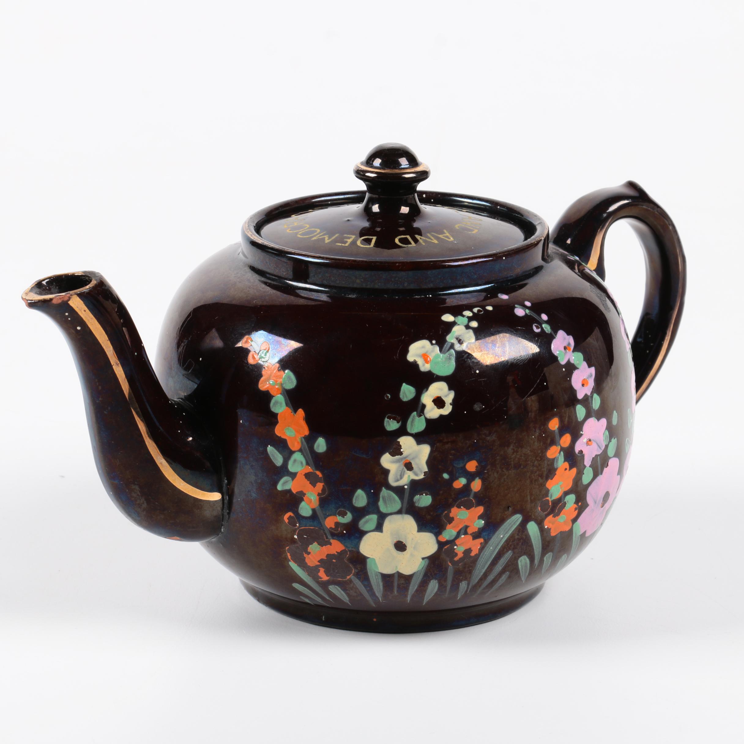 Vintage WW2 Royal Navy Transport Democracy Teapot