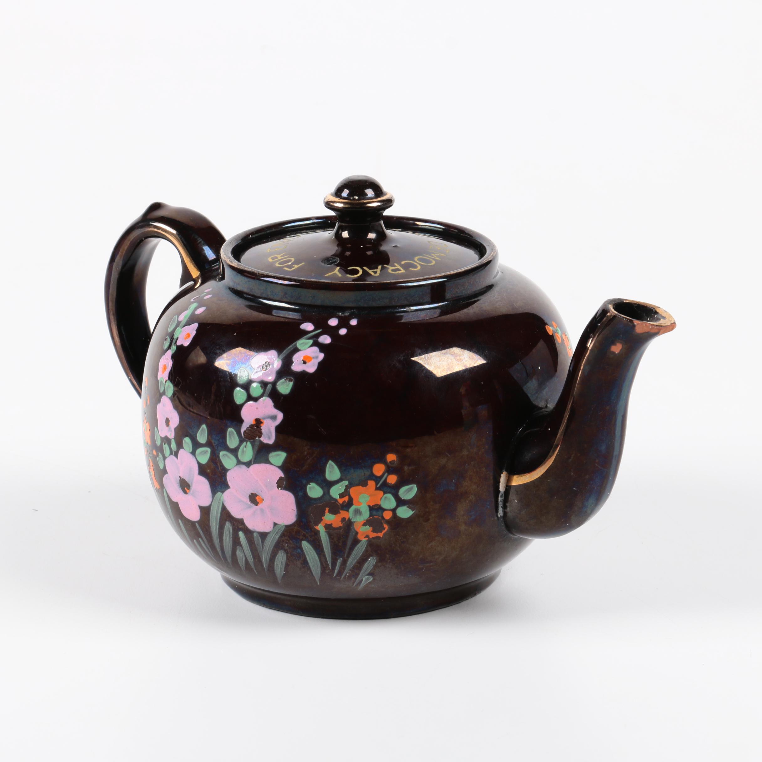 Vintage WW2 Royal Navy Transport Democracy Teapot