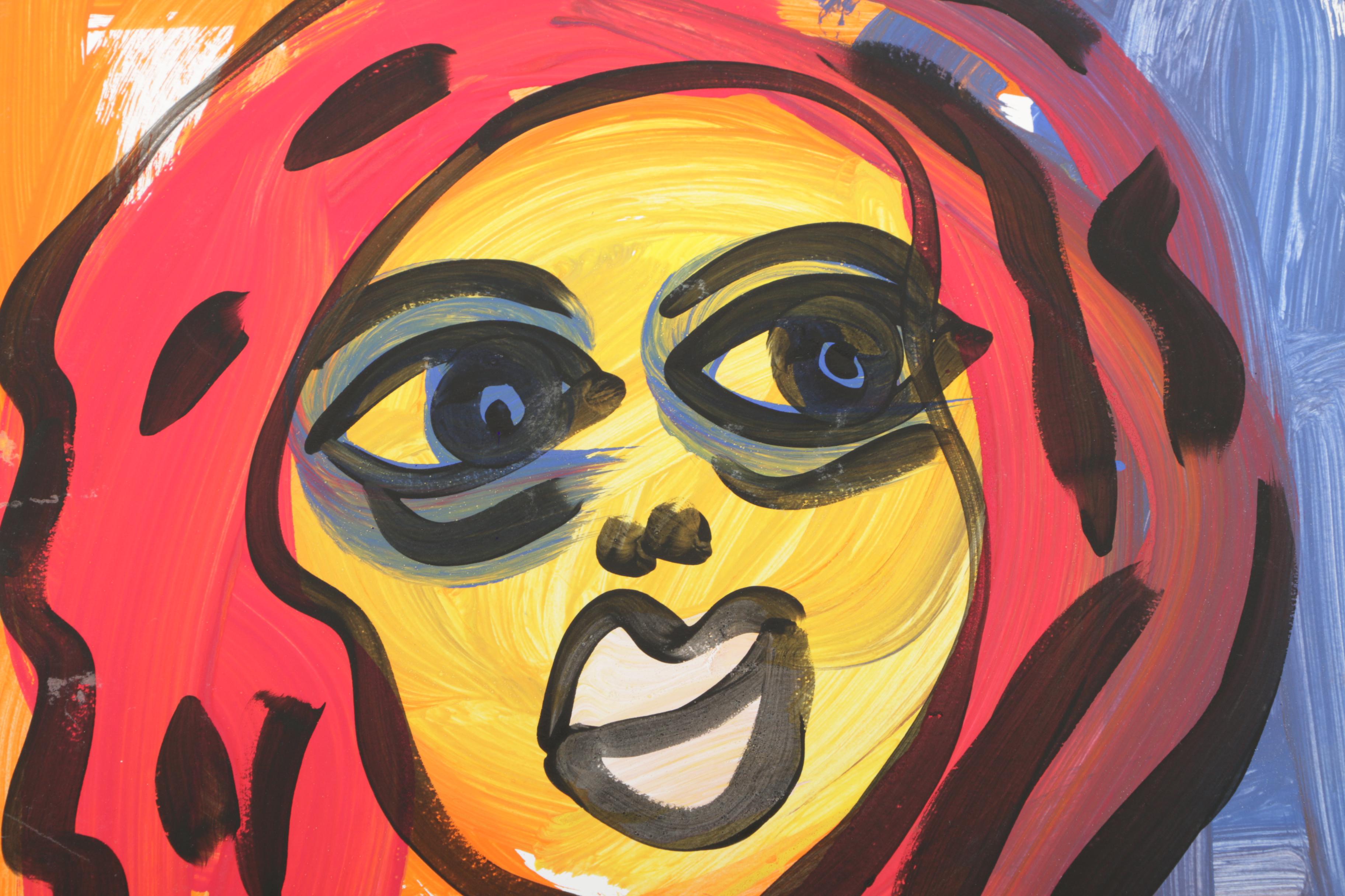 Peter Keil Original Painting on Paper of a Red-Haired Nude