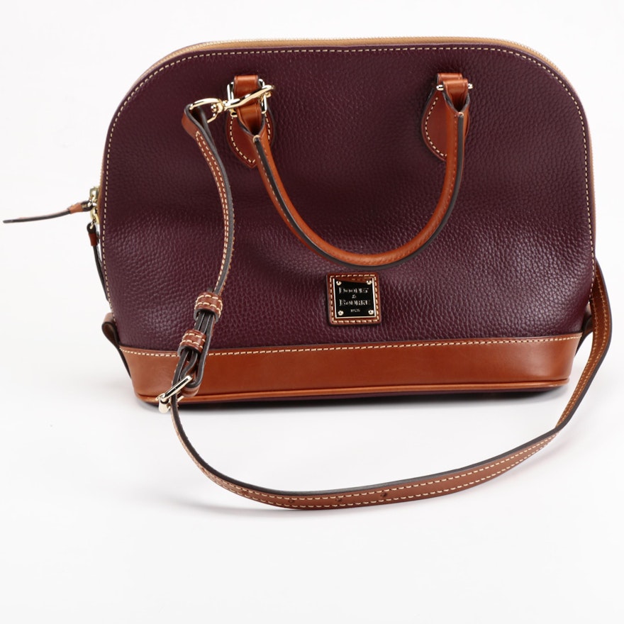 Dooney & Bourke Bordeaux Leather Zip Zip Satchel