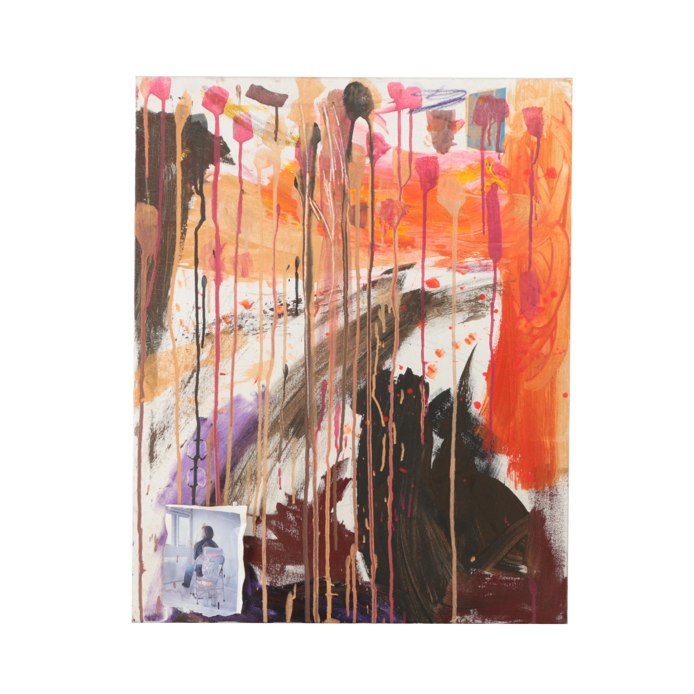 Mixed Media Collage of Abstract Composition