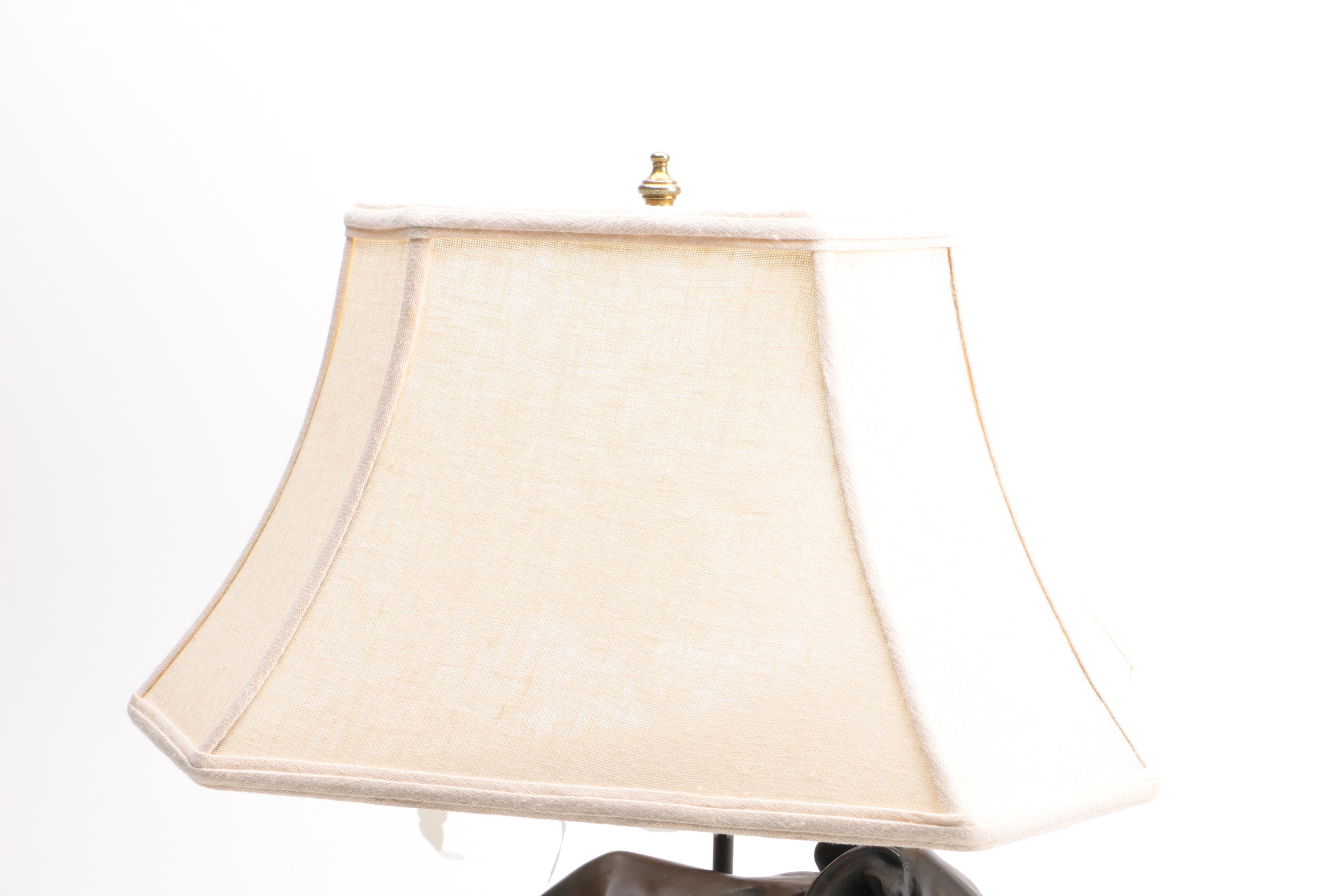 Replica Antoine Louis Barye Cast Bronze Elephant Lamp