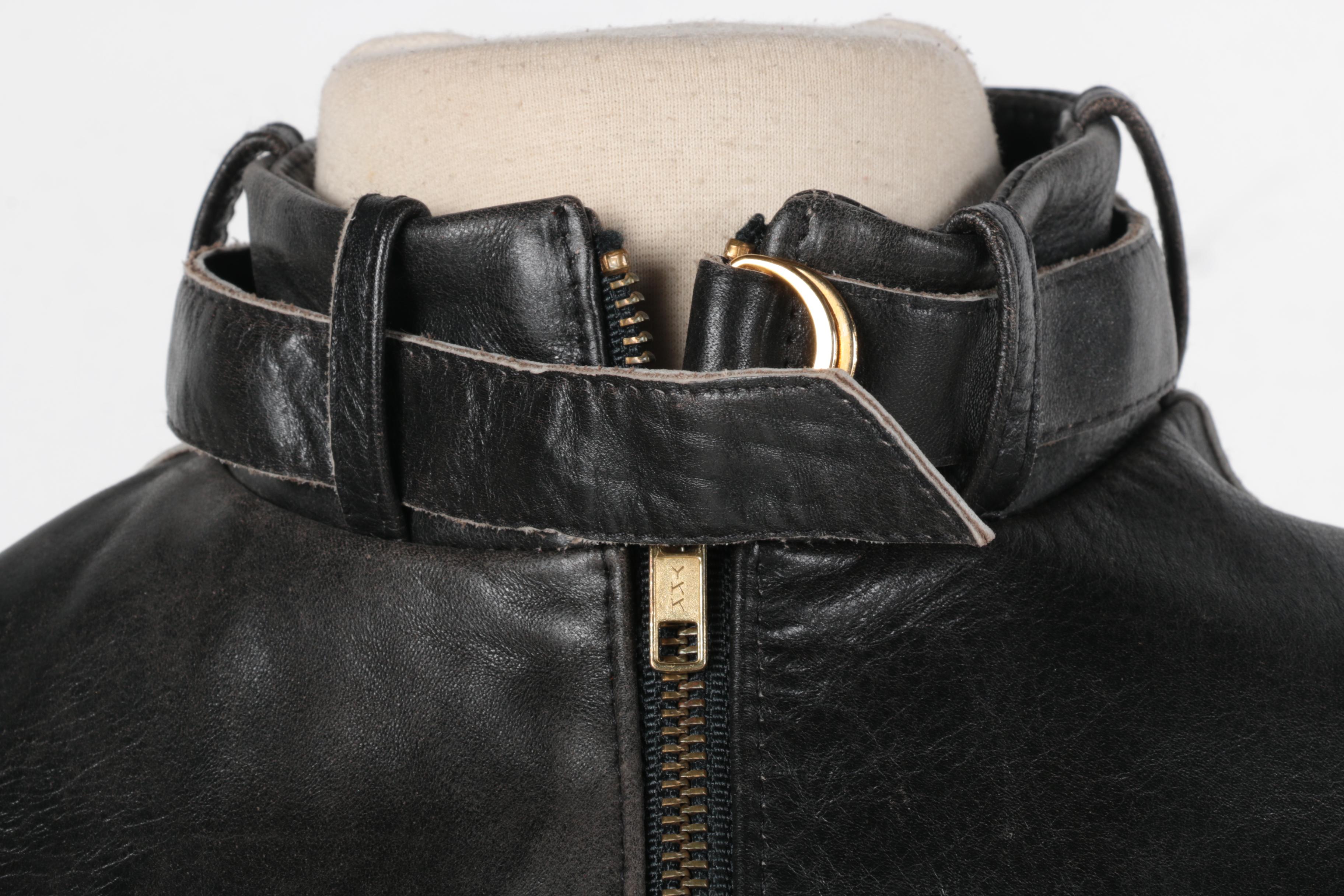 Women's Dina Bina Black Leather Motorcycle Jacket