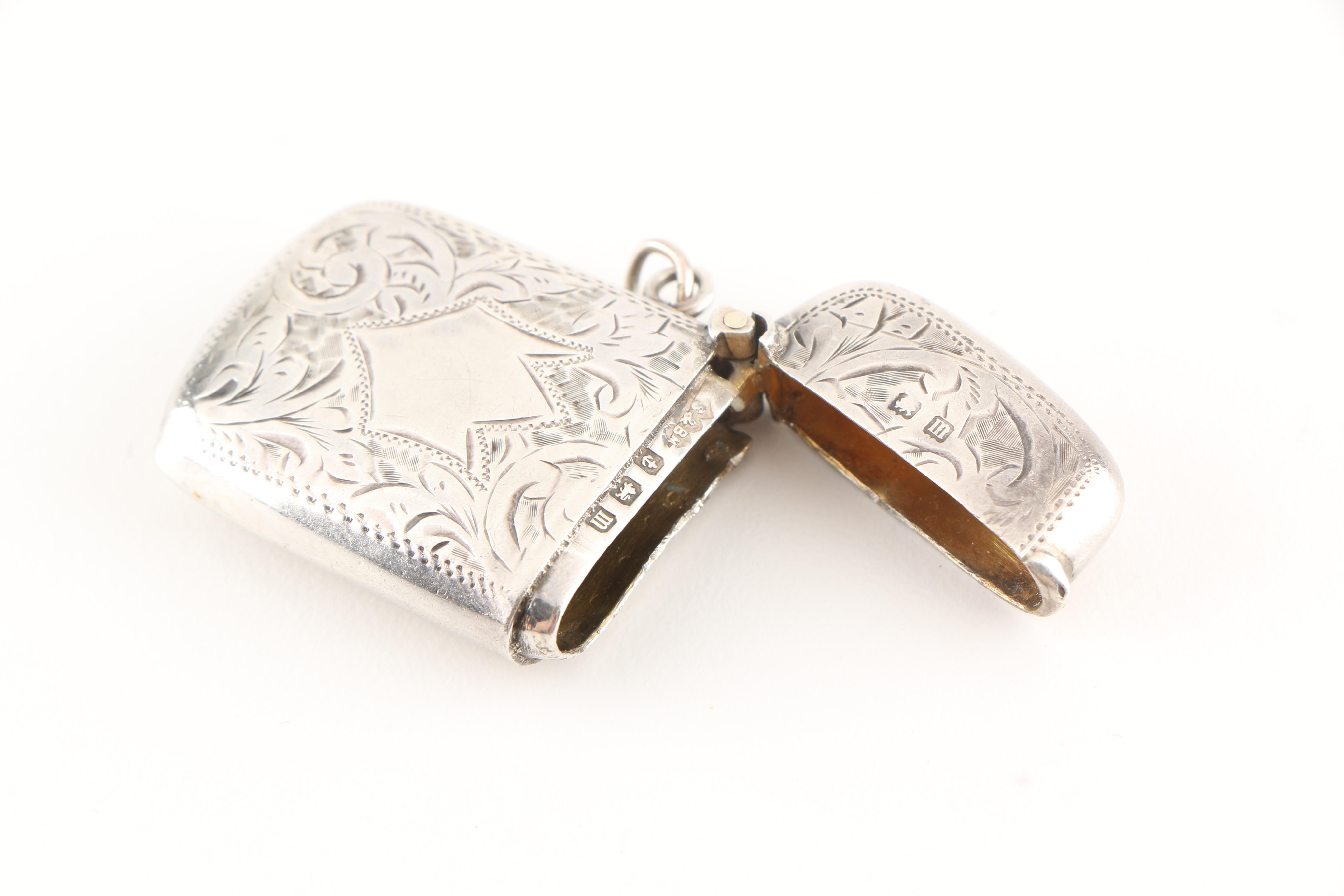 1911 Birmingham Smith & Bartlam Sterling Silver Matchstick Case