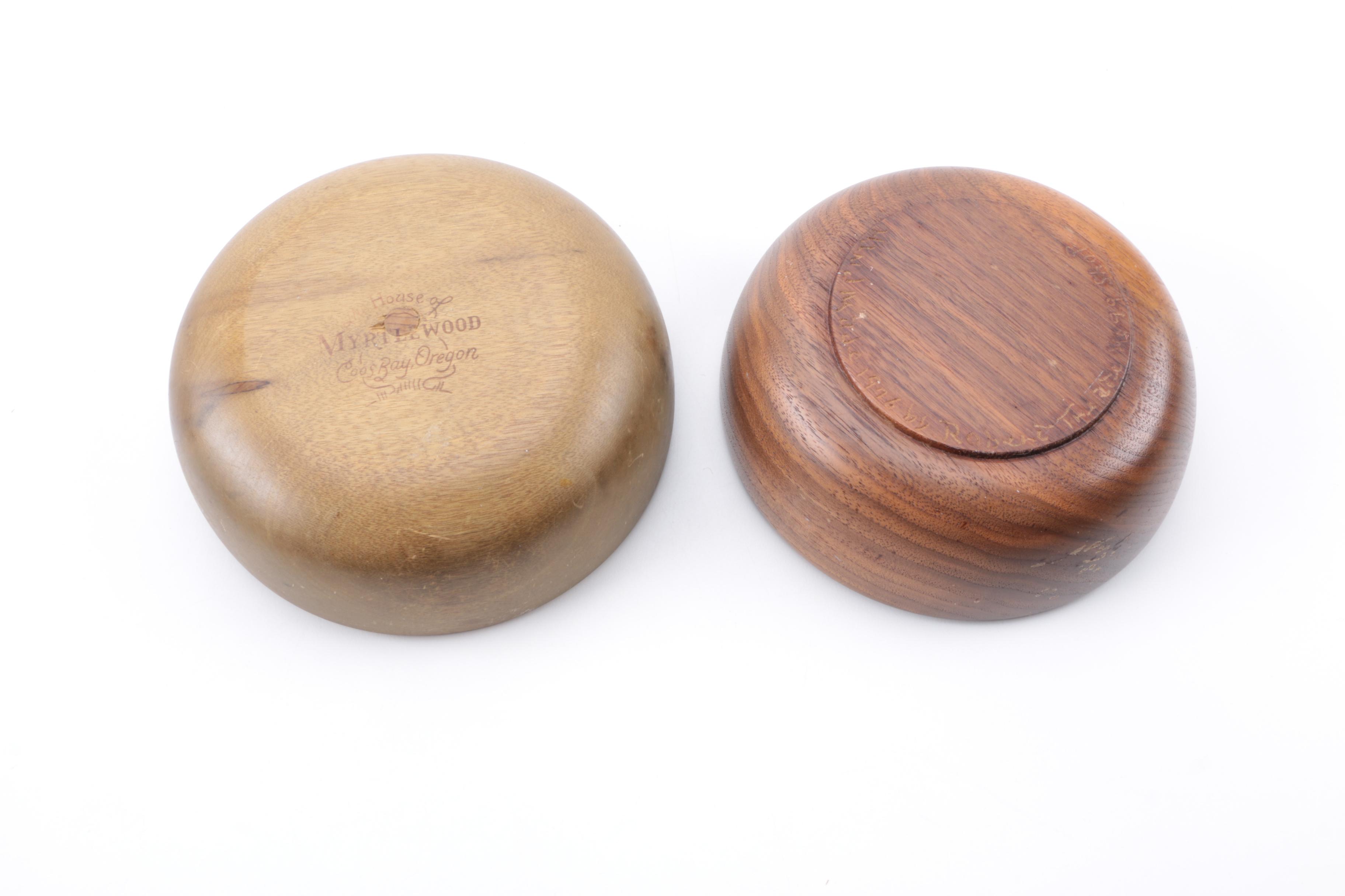 Wooden Tableware Including House of Myrtlewood