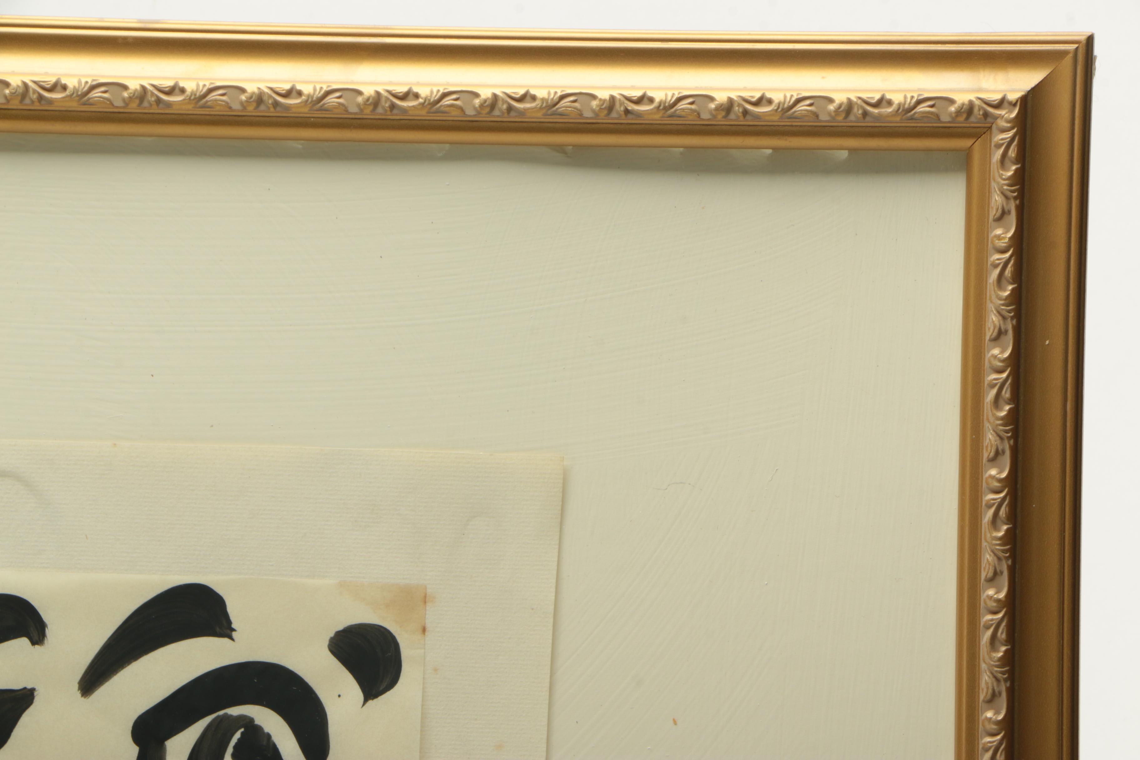 Peter Keil Embellished Ink Drawing on Paper