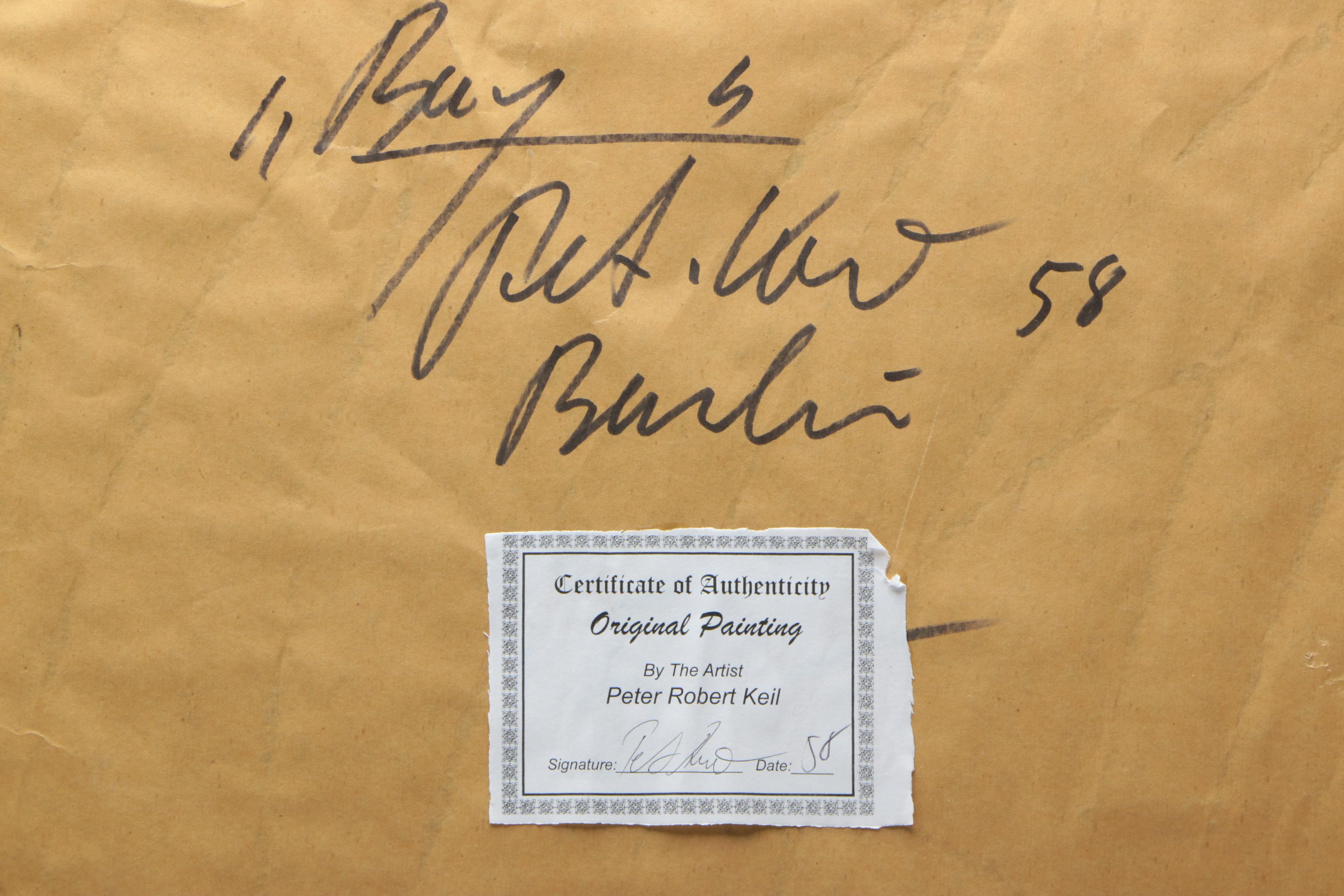 Peter Keil Embellished Ink Drawing on Paper