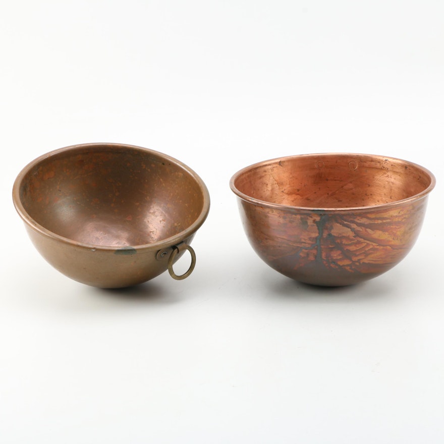 Copper and Brass Bowl Set