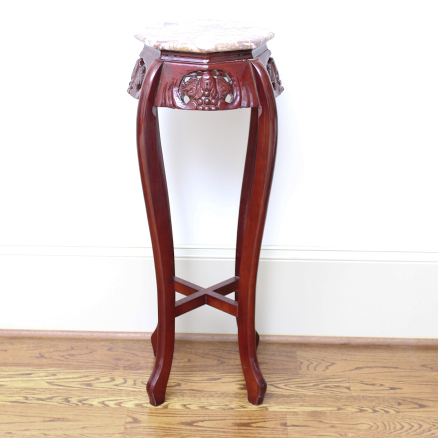 Marble-Topped Accent Table