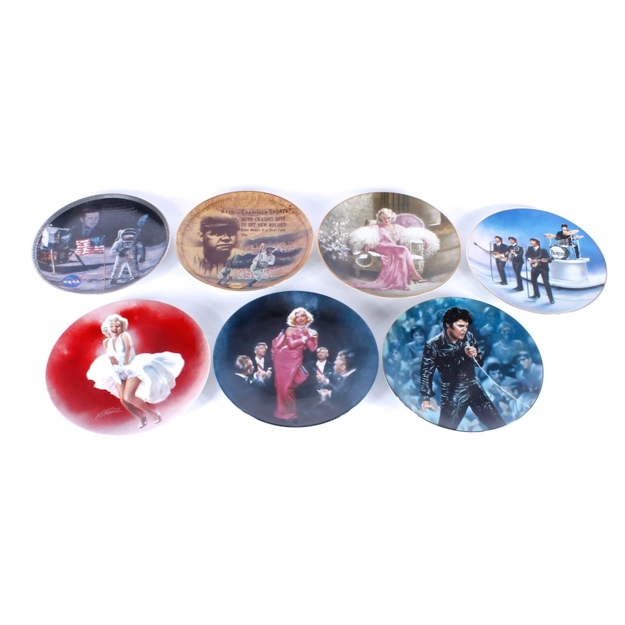 Collectors Plates Featuring Elvis, The Beatles, and More