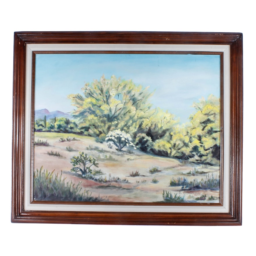 V. Schlupp Original Landscape Oil Painting on Canvas