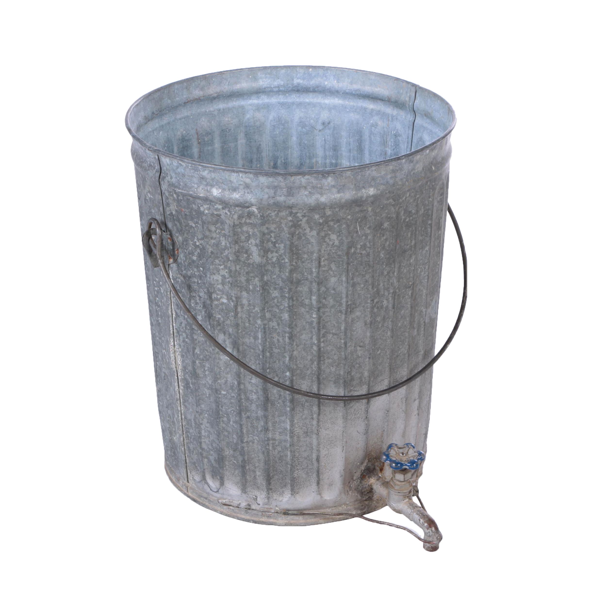Galvanized Metal Bucket with Spigot