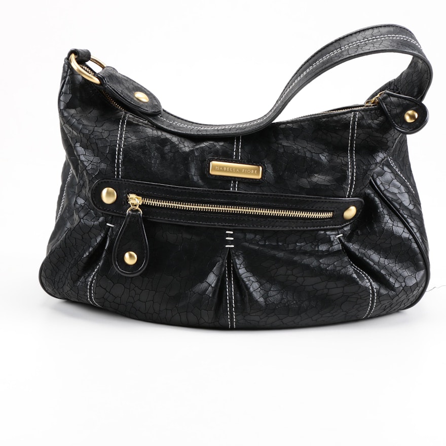 Isabella Fiore Cracked Leather Bag