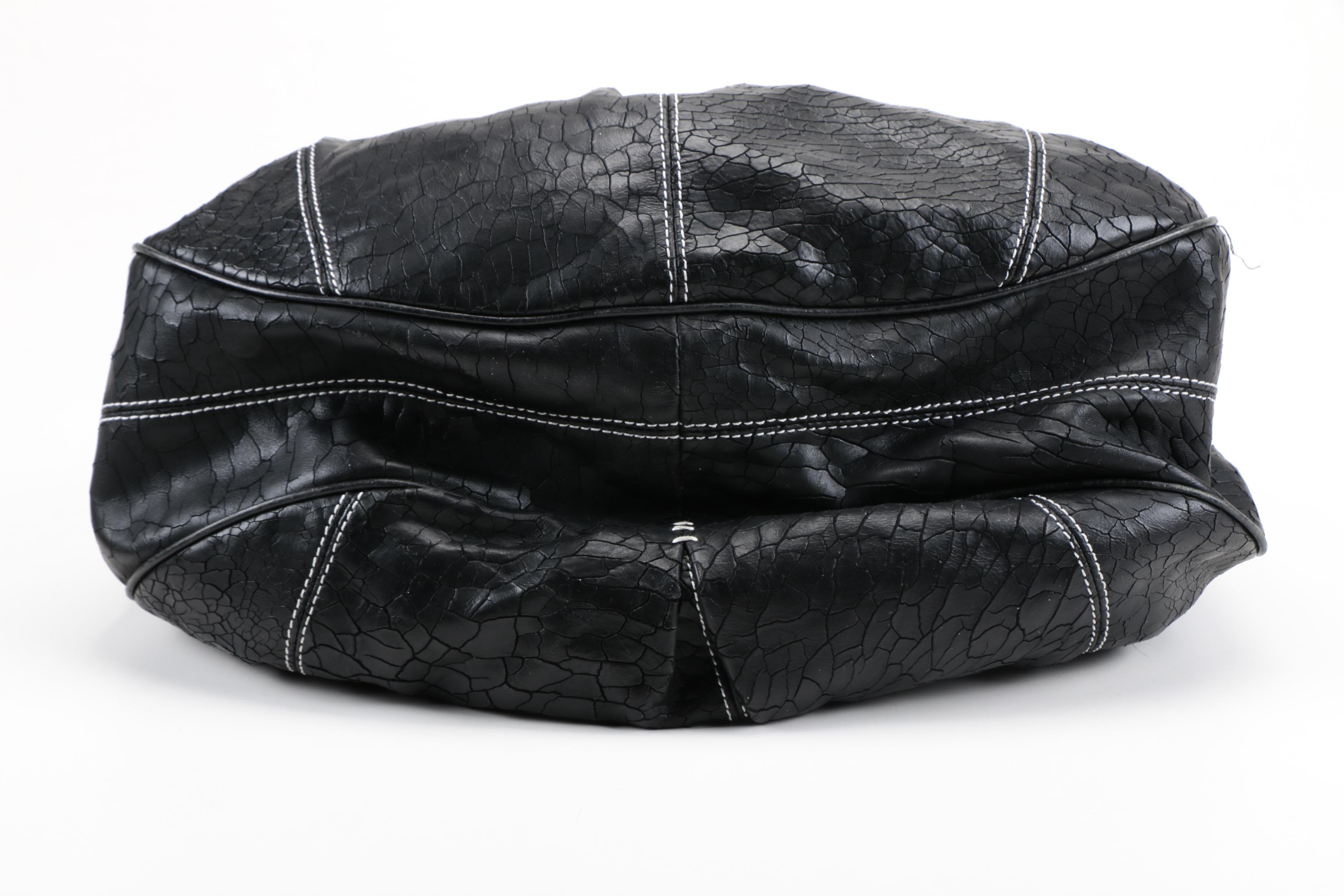 Isabella Fiore Cracked Leather Bag