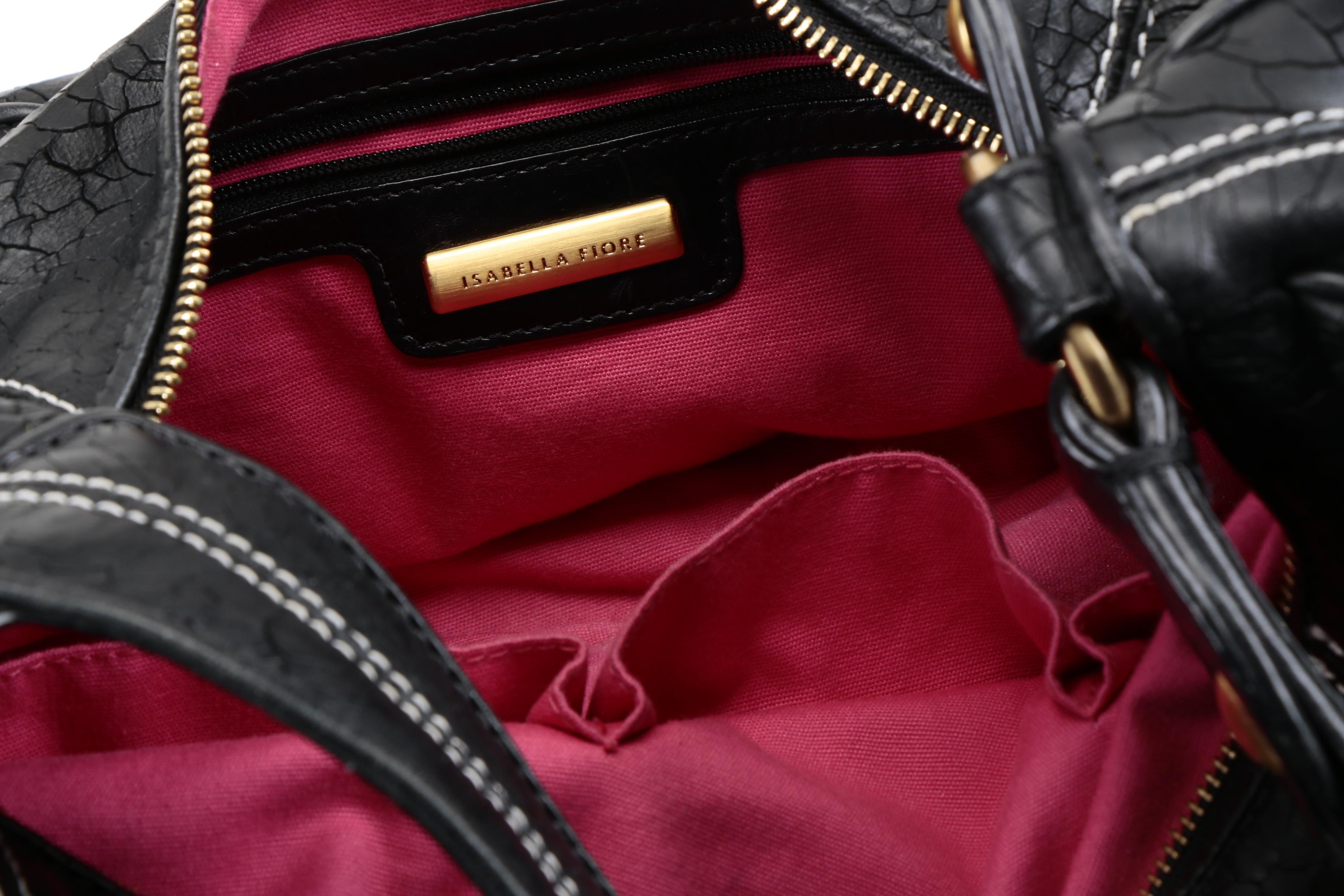 Isabella Fiore Cracked Leather Bag