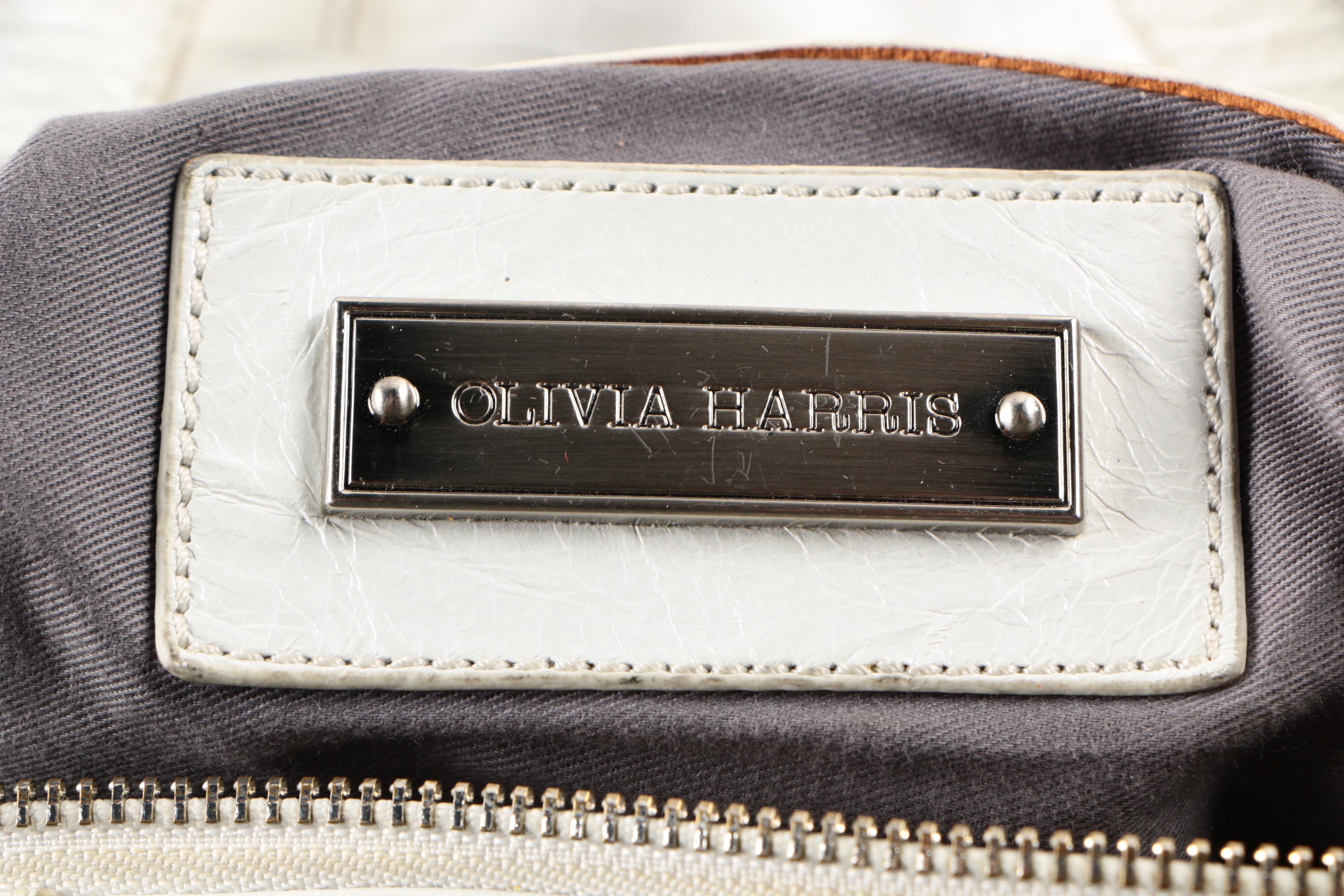 Olivia Harris White Leather Satchel Handbag