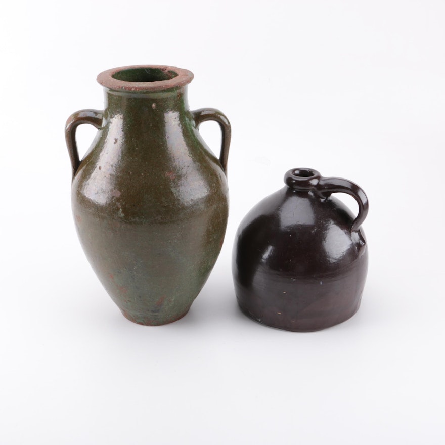 Stoneware Amphora and Jug