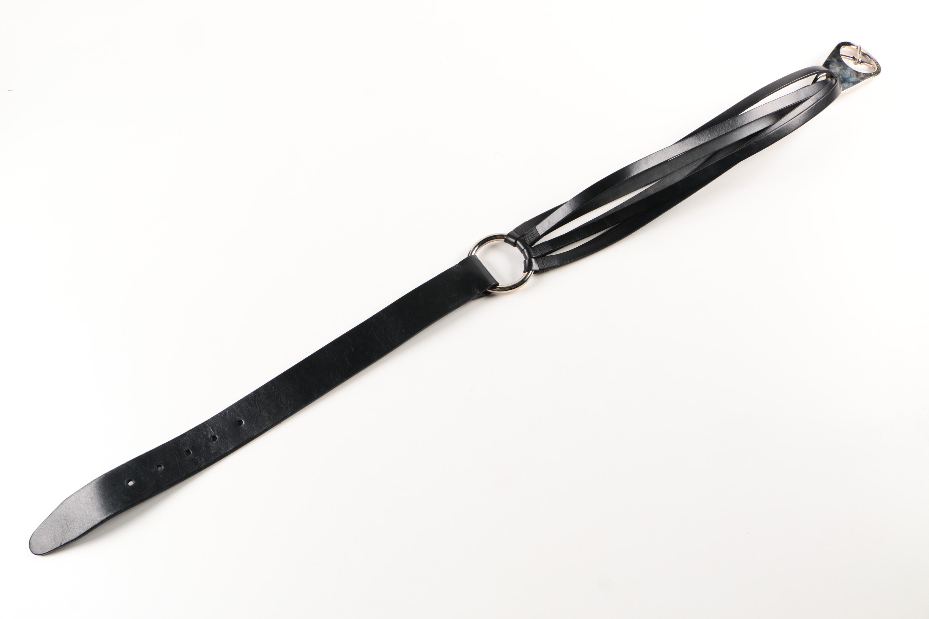 Dolce and Gabbana Black Leather Belt