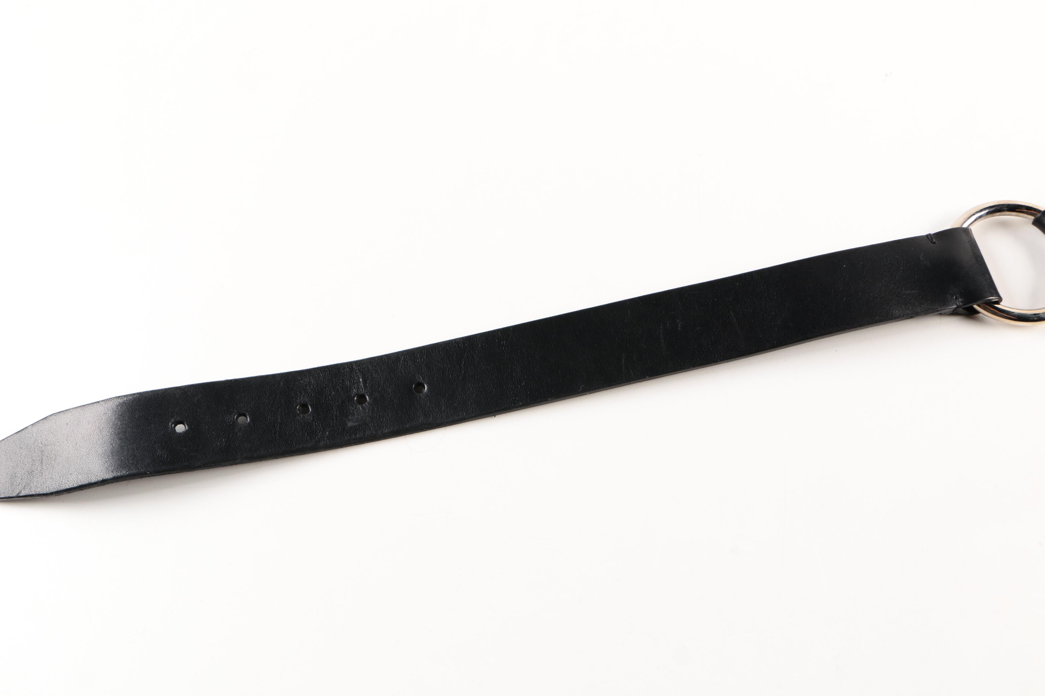Dolce and Gabbana Black Leather Belt