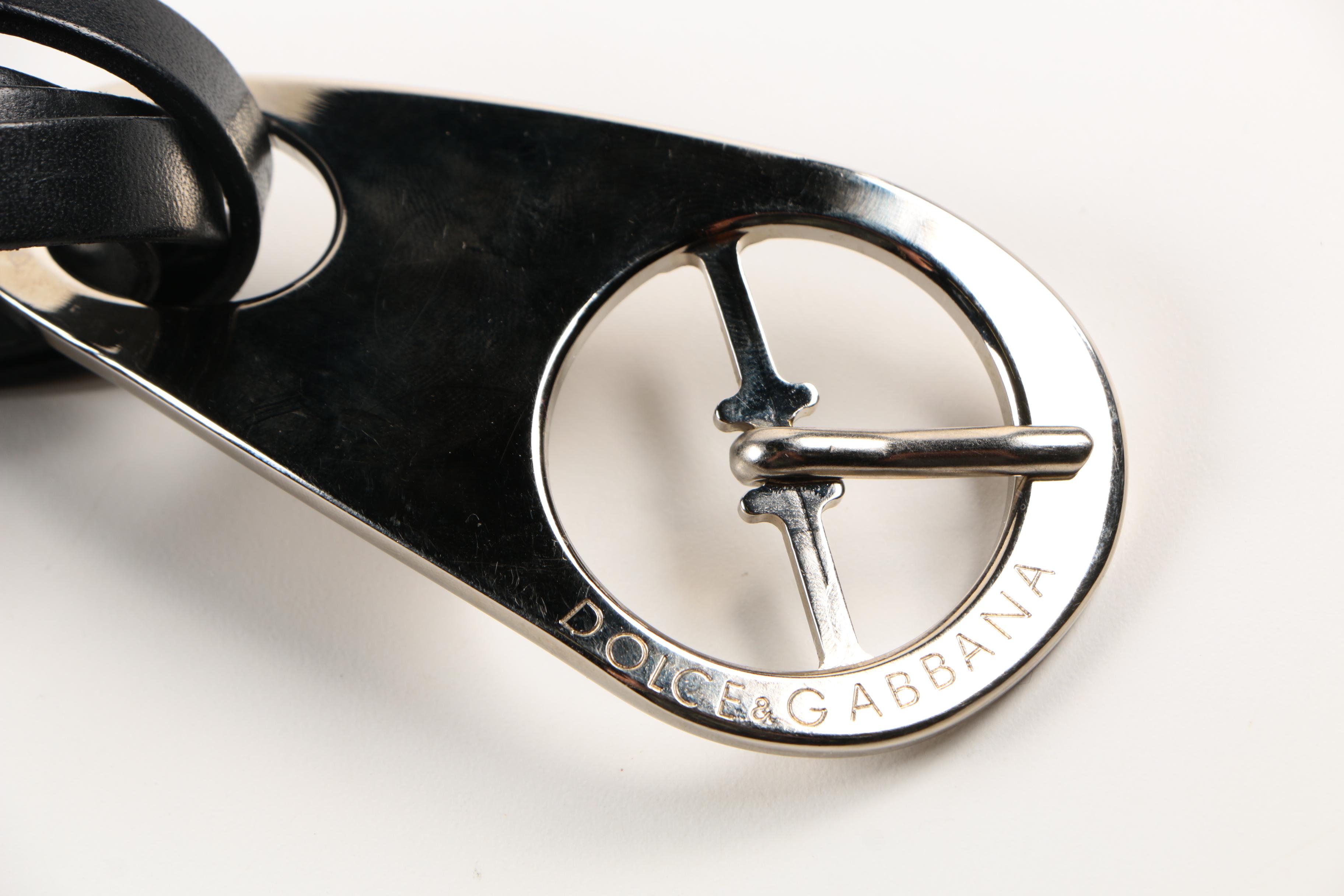 Dolce and Gabbana Black Leather Belt