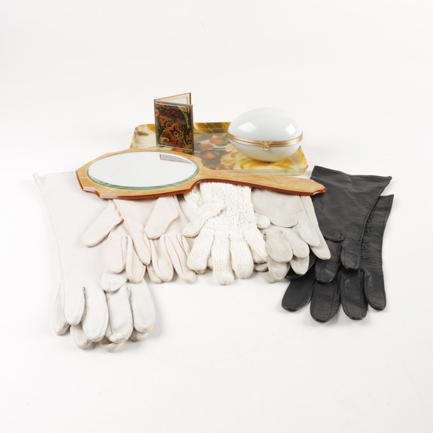Women's Vintage Gloves and Dressing Table Accessories