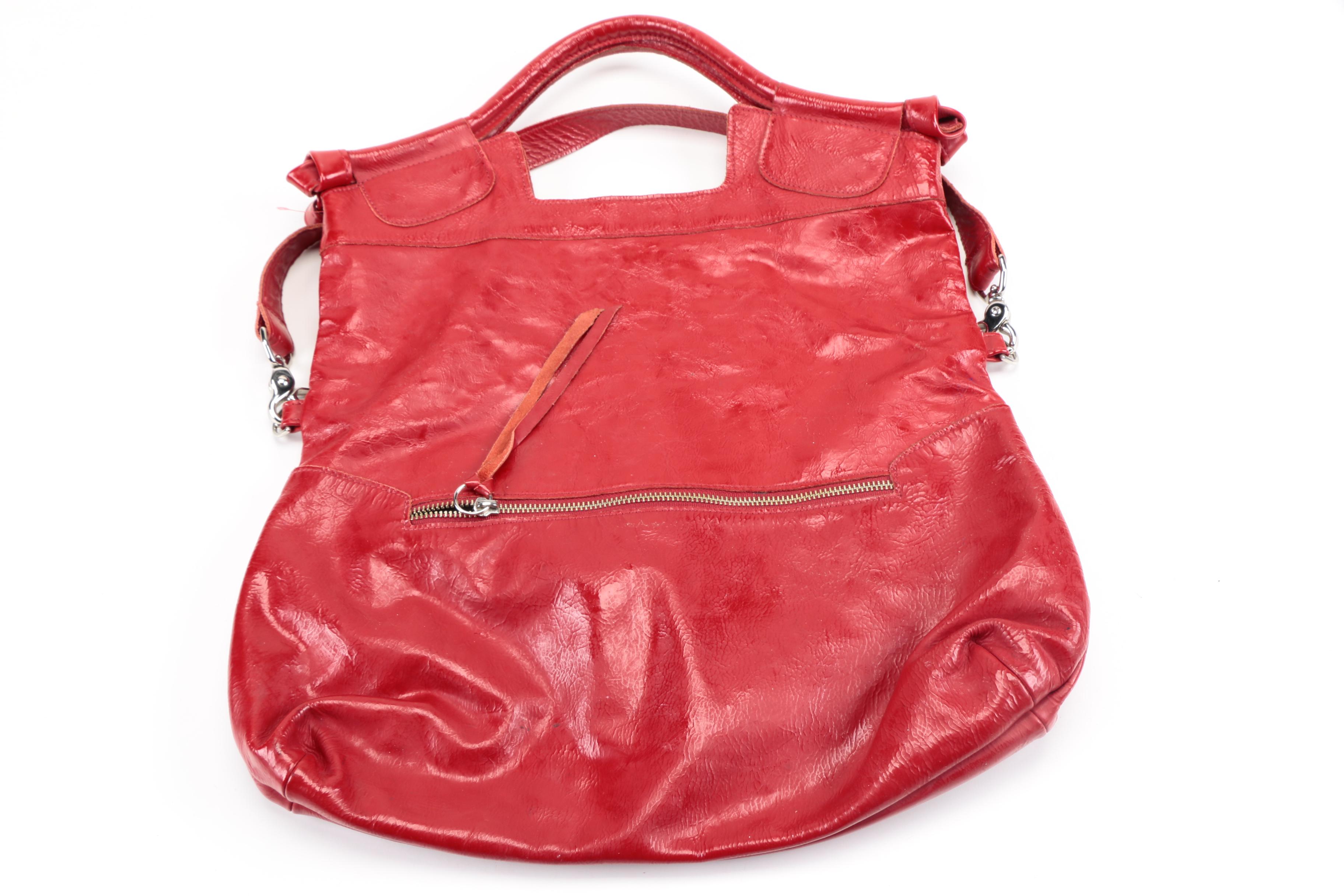 Foley & Corinna Red Leather Crossbody and Kate Spade Cosmetic Bag