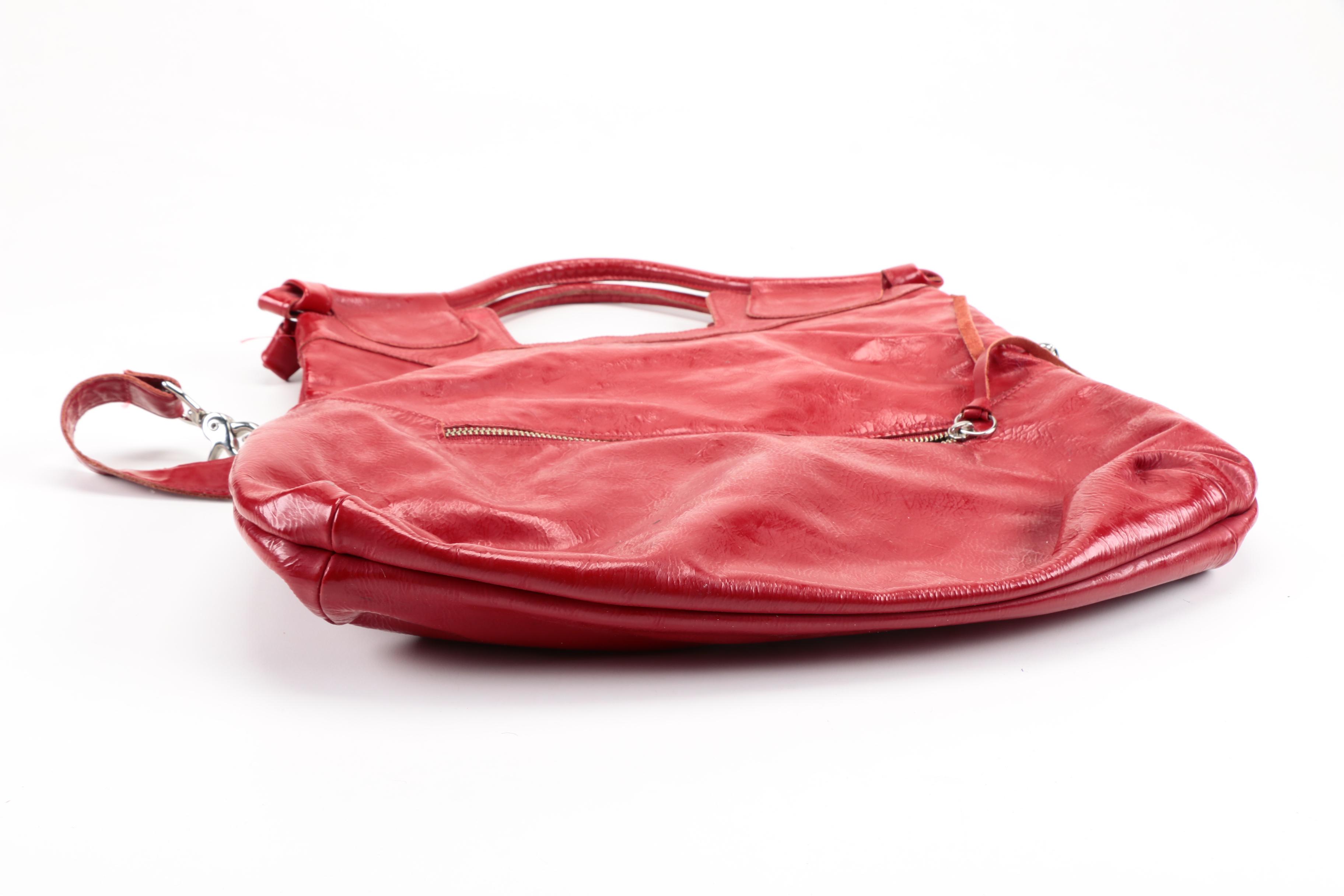 Foley & Corinna Red Leather Crossbody and Kate Spade Cosmetic Bag