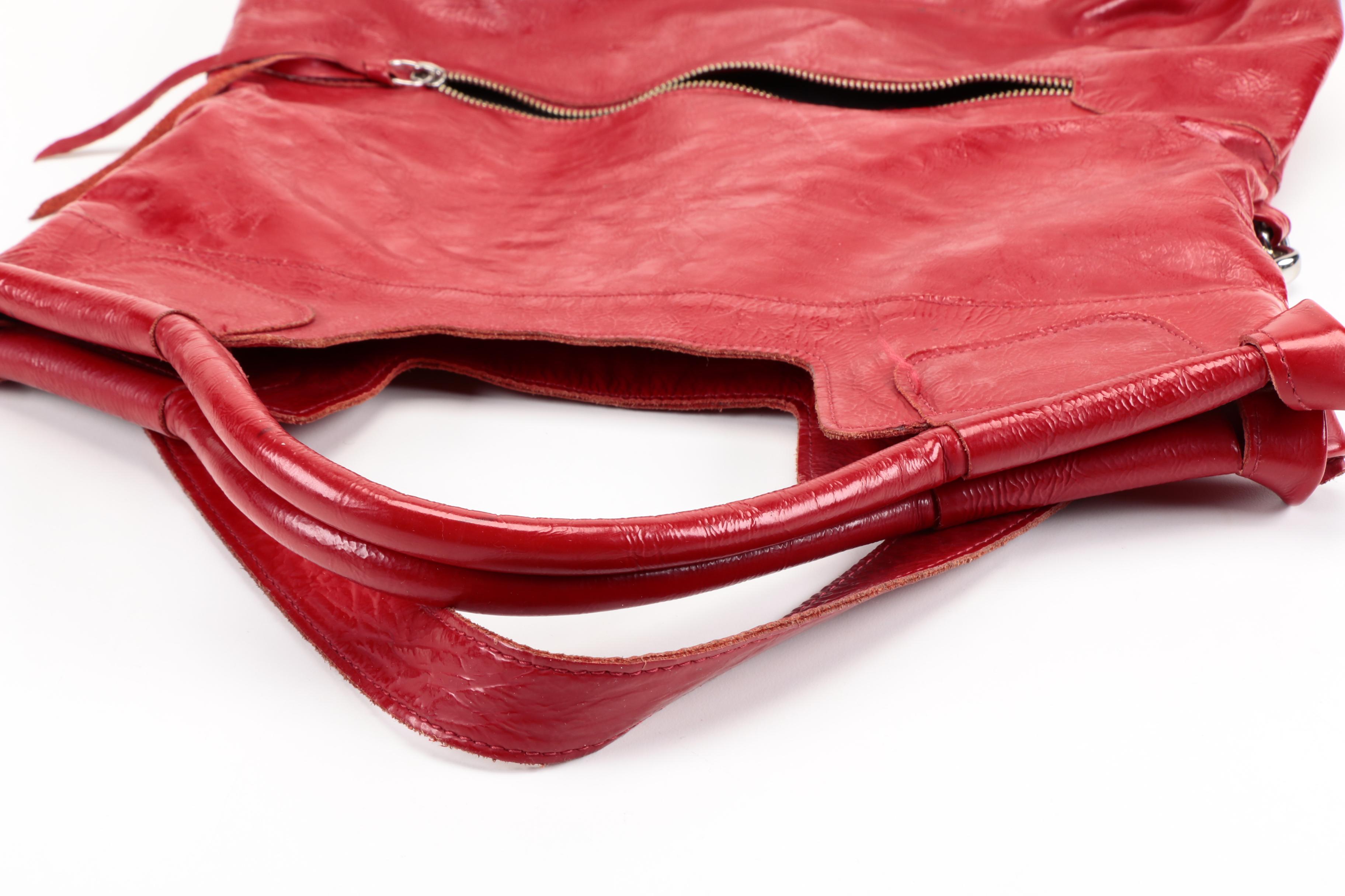 Foley & Corinna Red Leather Crossbody and Kate Spade Cosmetic Bag