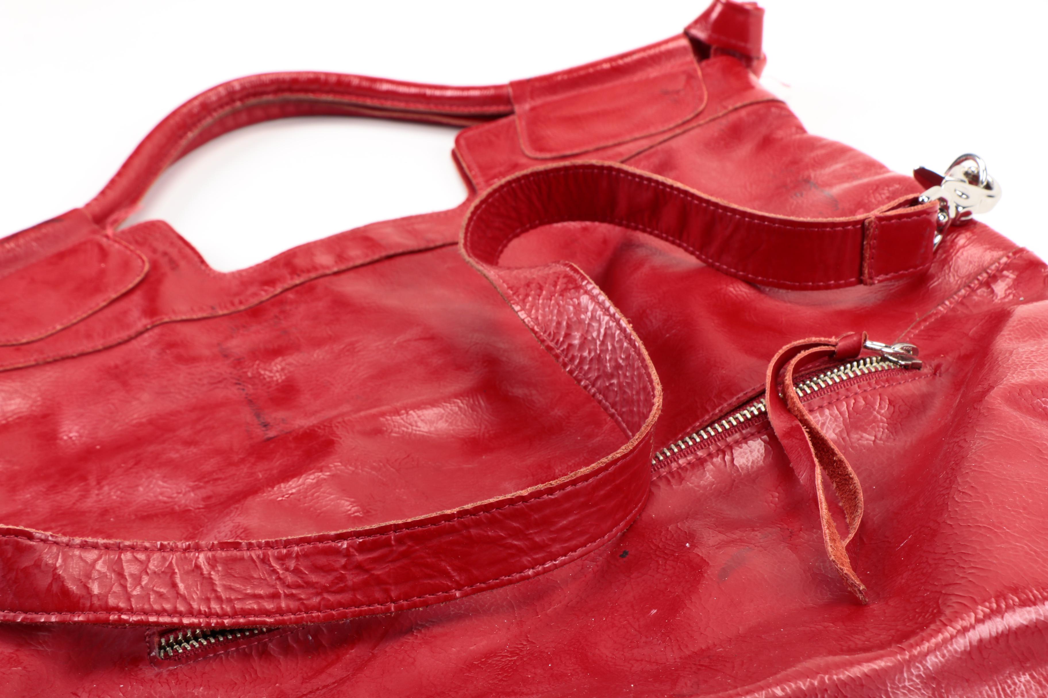 Foley & Corinna Red Leather Crossbody and Kate Spade Cosmetic Bag