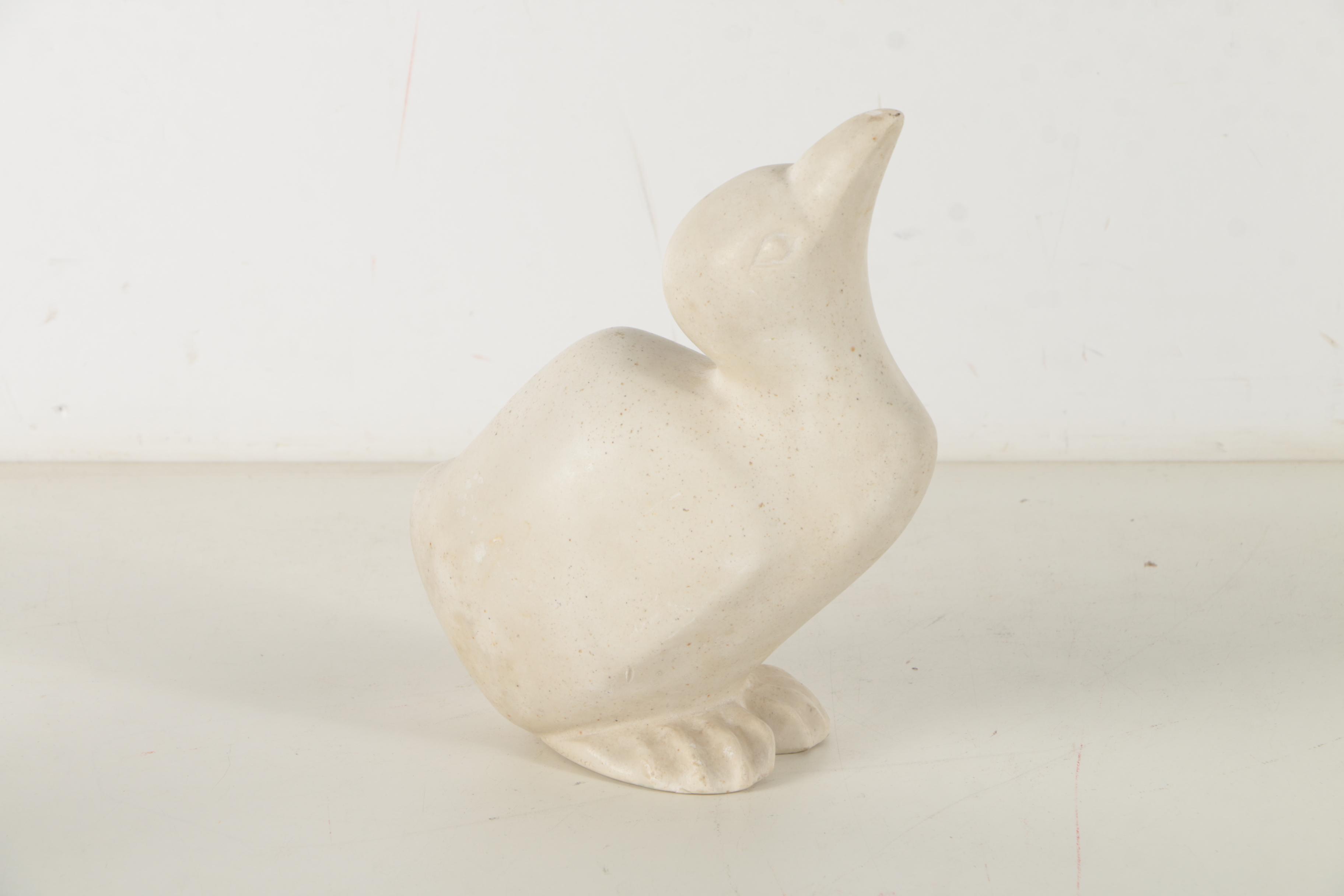 V. Robinson Plaster Bird Sculptures