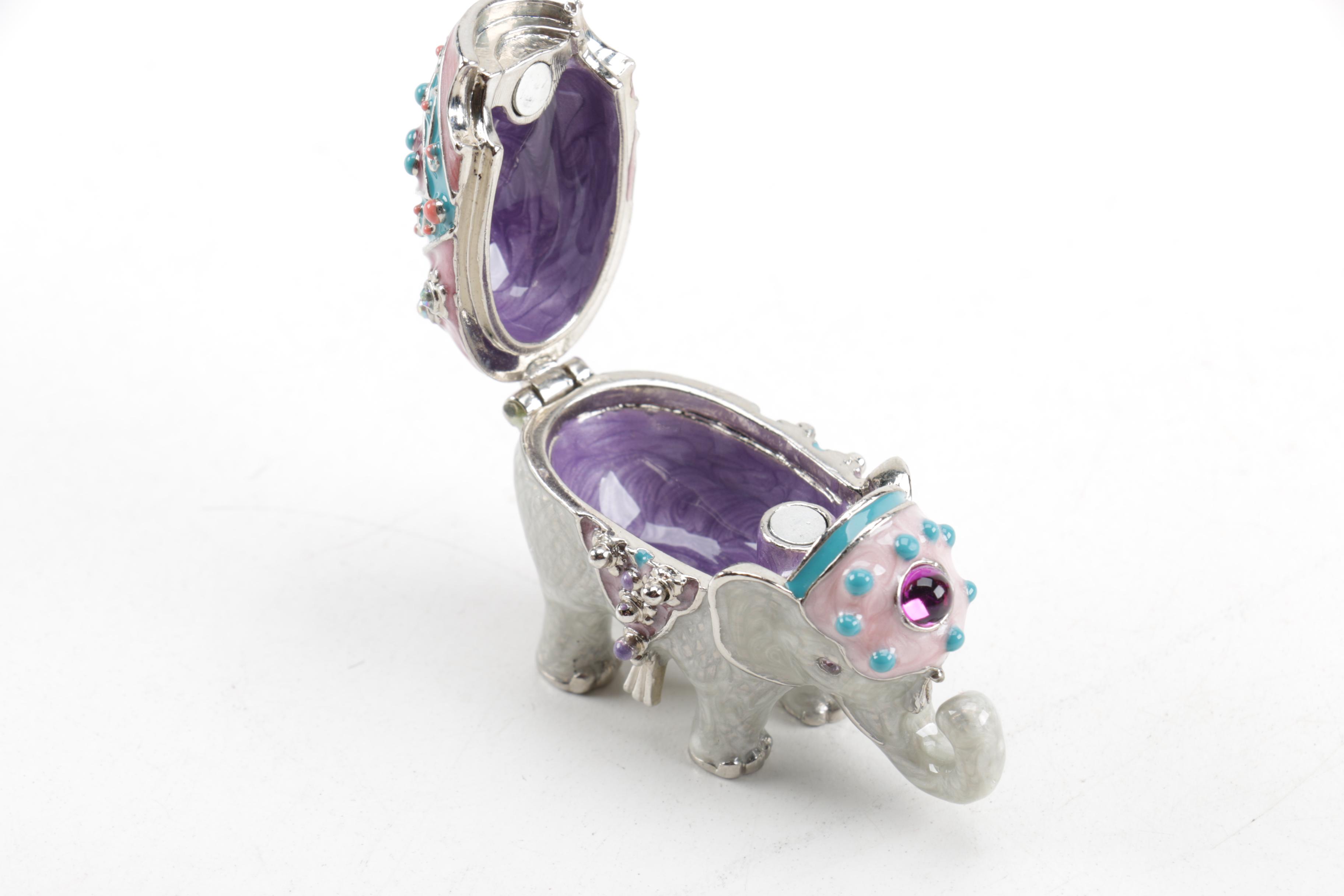 Monet Enamel Trinket Boxes