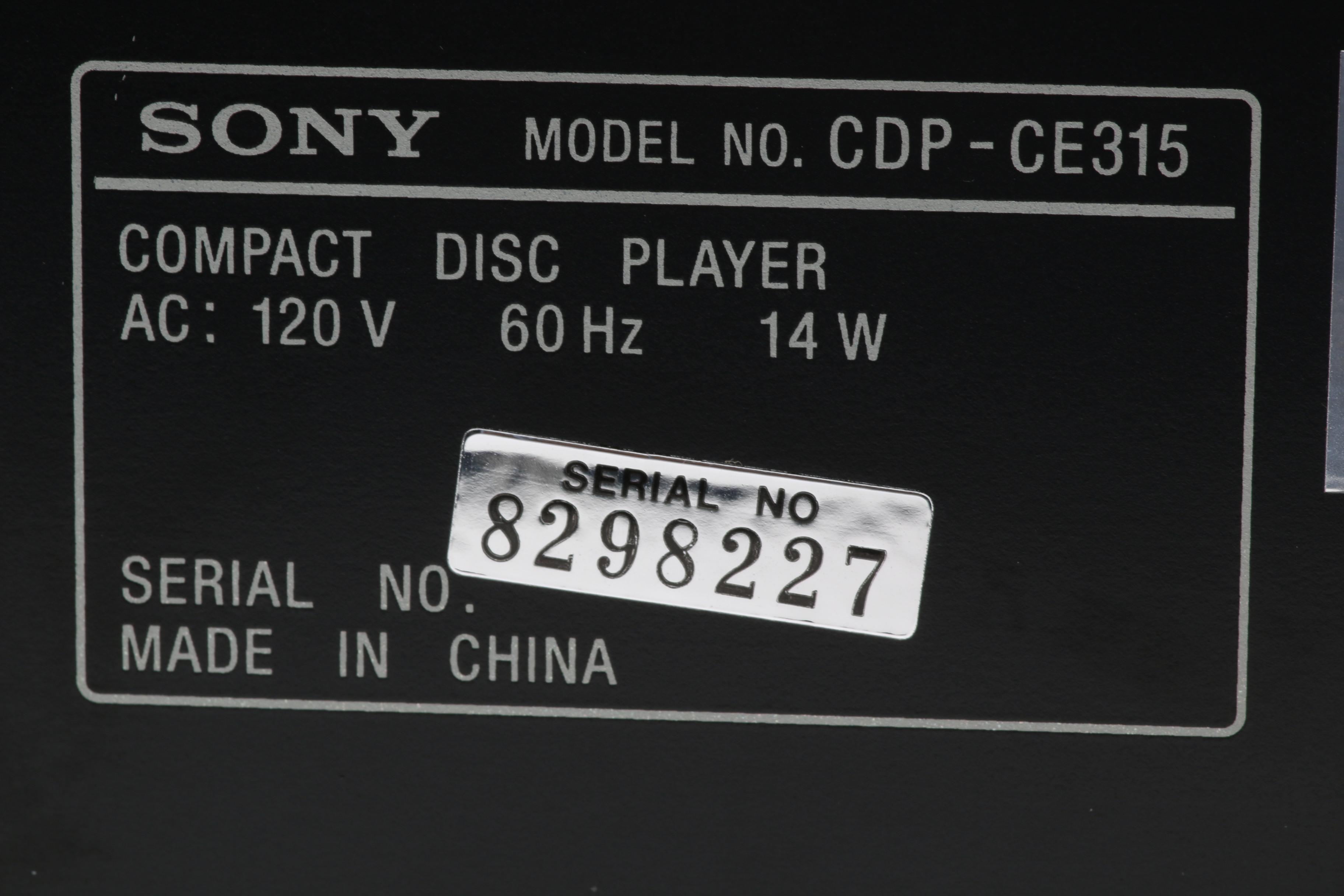 Sony 5-Disc CD Changer