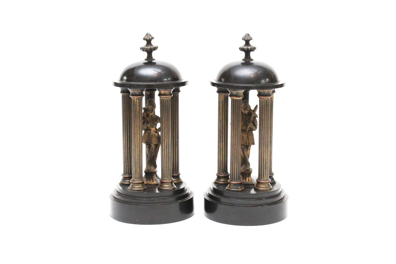 Antique Figural Mantel Garnitures