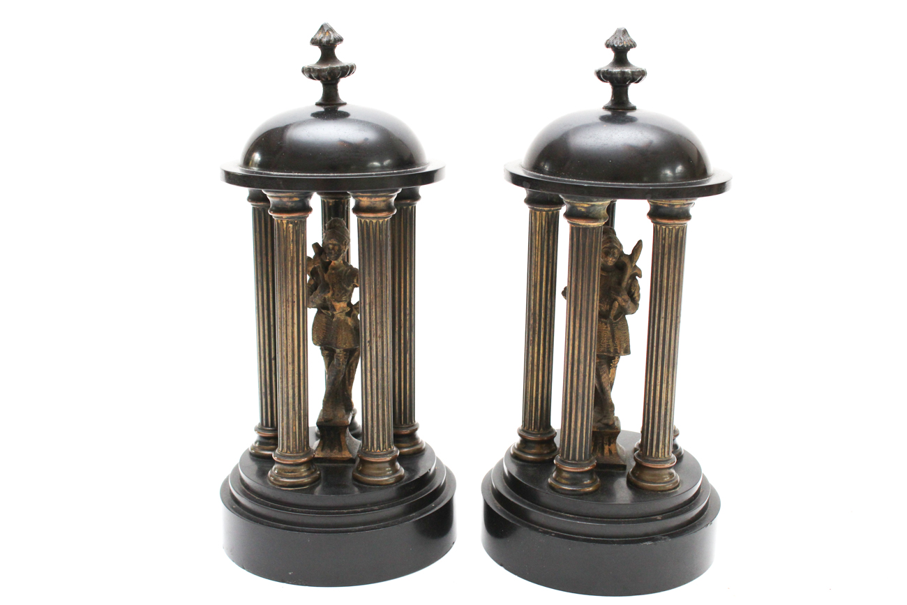 Antique Figural Mantel Garnitures