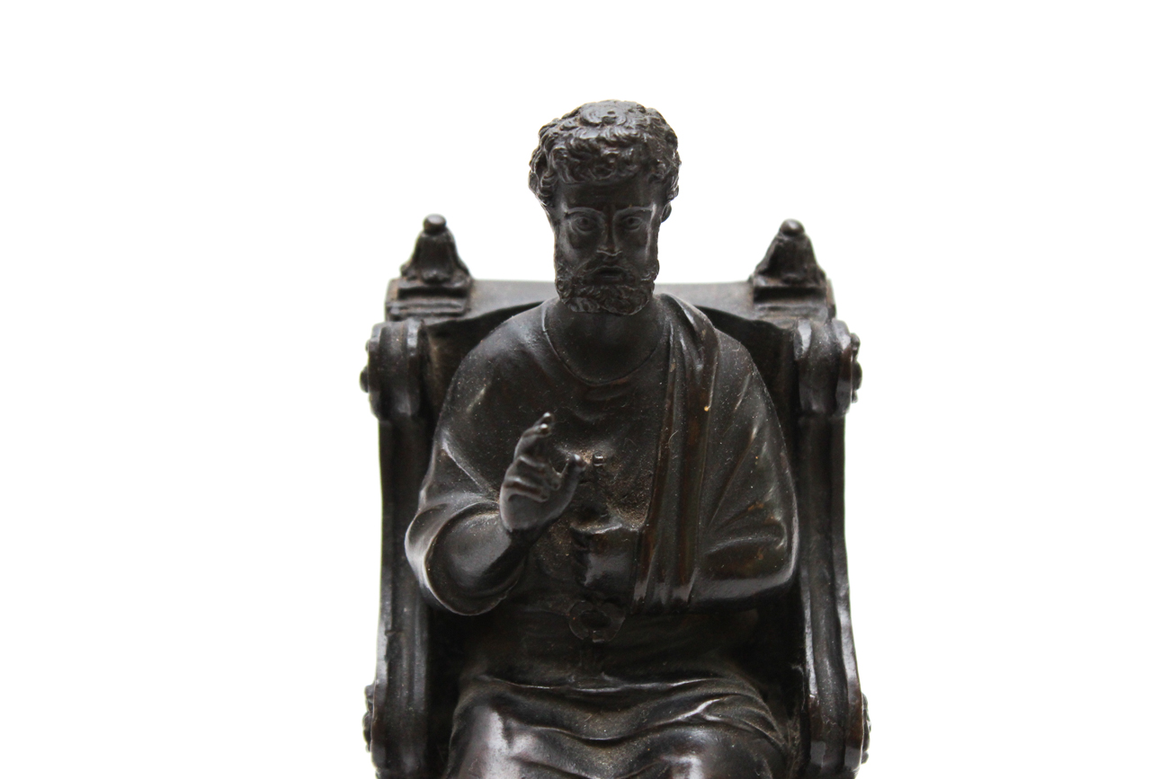 Bronze Sculpture after "St. Peter Enthroned" attributed to Alforno di Cambio