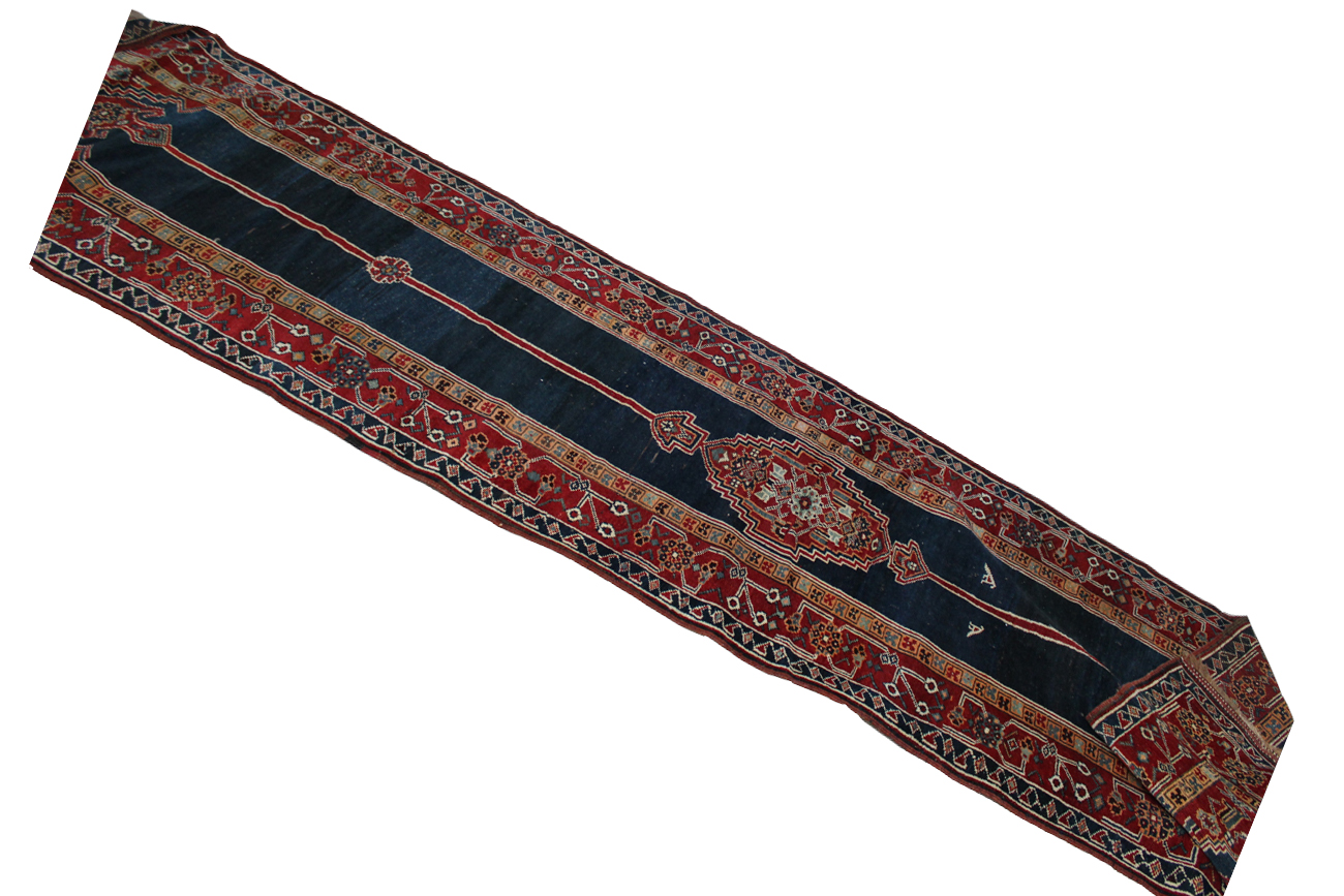 Antique Hand-Knotted Anatolian Carpet or Stair Runner